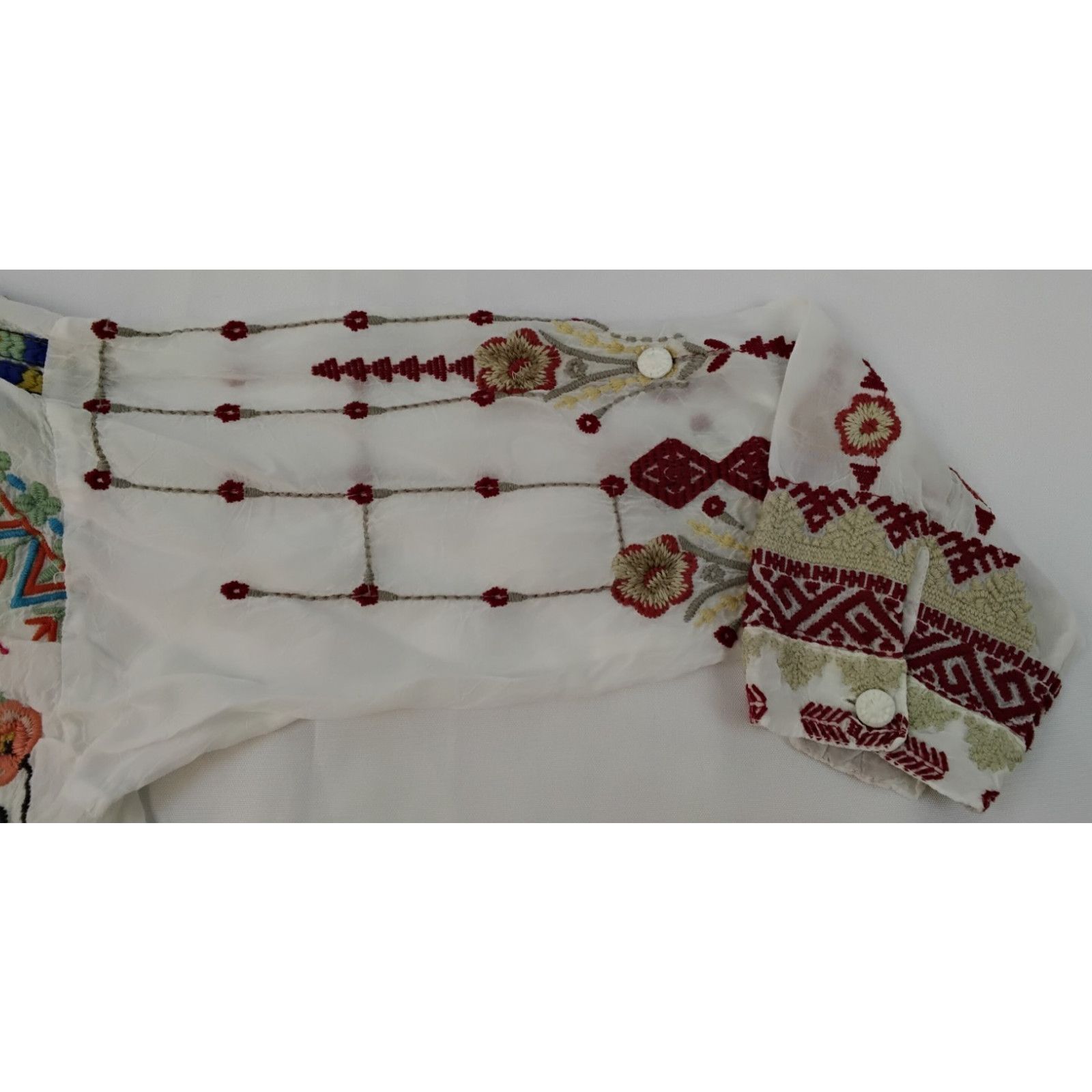 Johnny Was Johnny Was Embroidered Top Women's Small Boho Multicolor Size S / US 4 / IT 40 - 6 Thumbnail