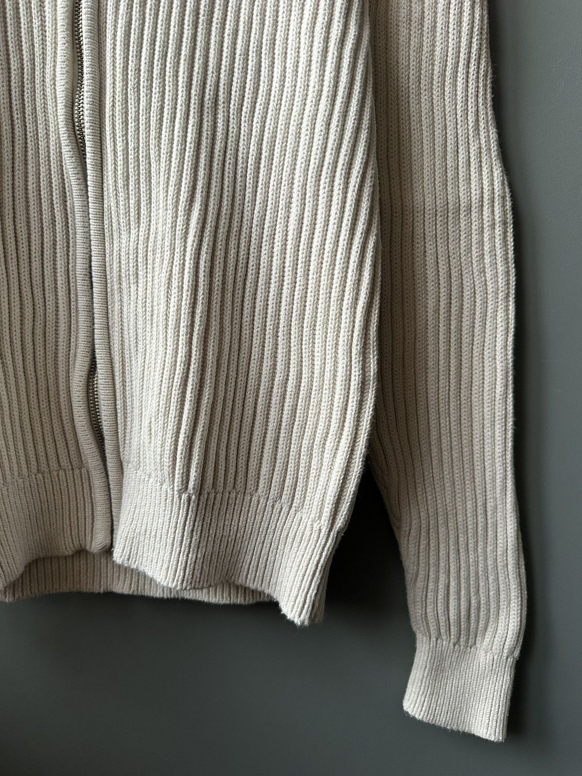 L.L. Bean Vintage L. L. Bean Beige Zip Ribbed Sweater 90s Size US S / EU 44-46 / 1 - 4 Thumbnail