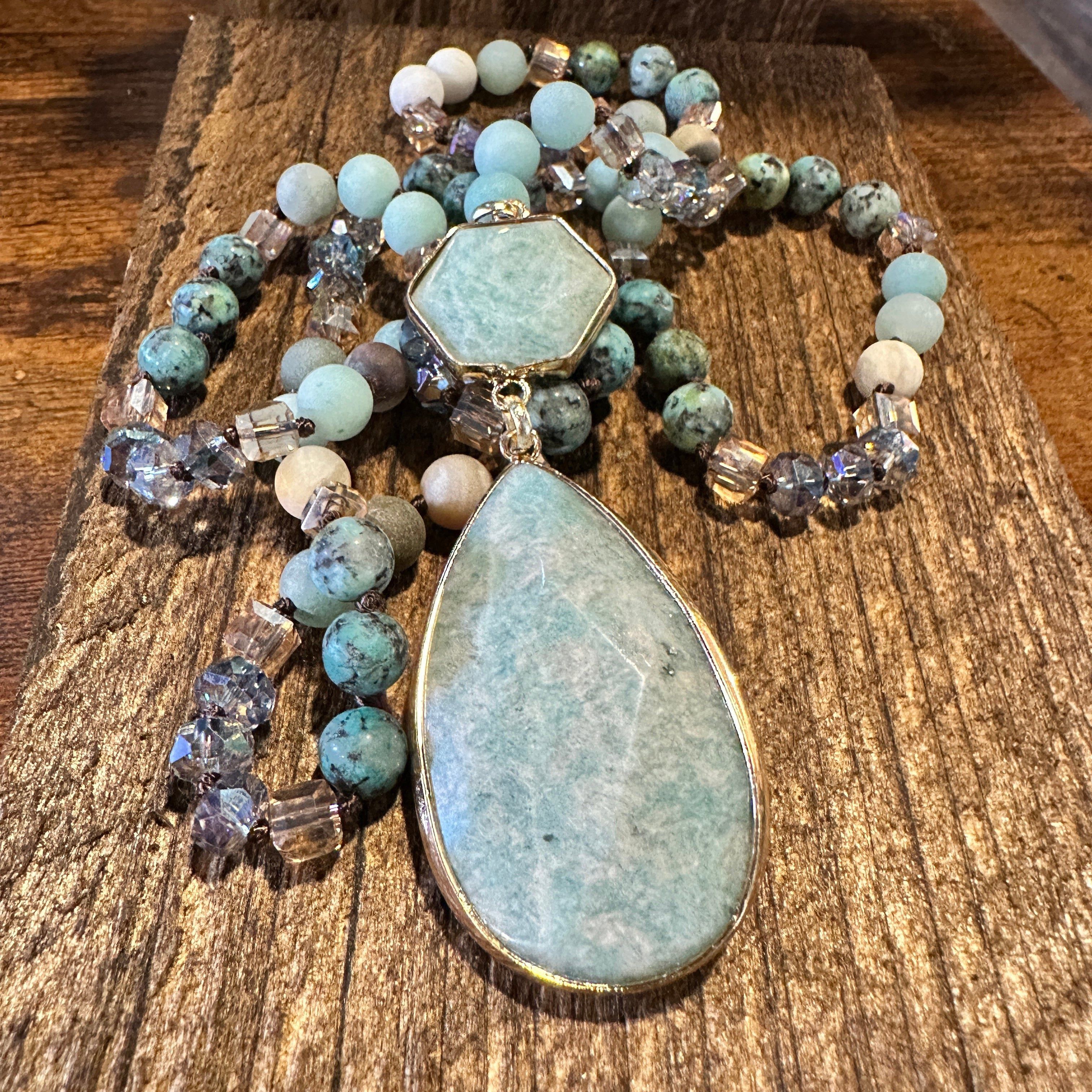 Other Bohemian Natural Stone Beads Pendant Necklace with Family Tr Size ONE SIZE - 6 Thumbnail