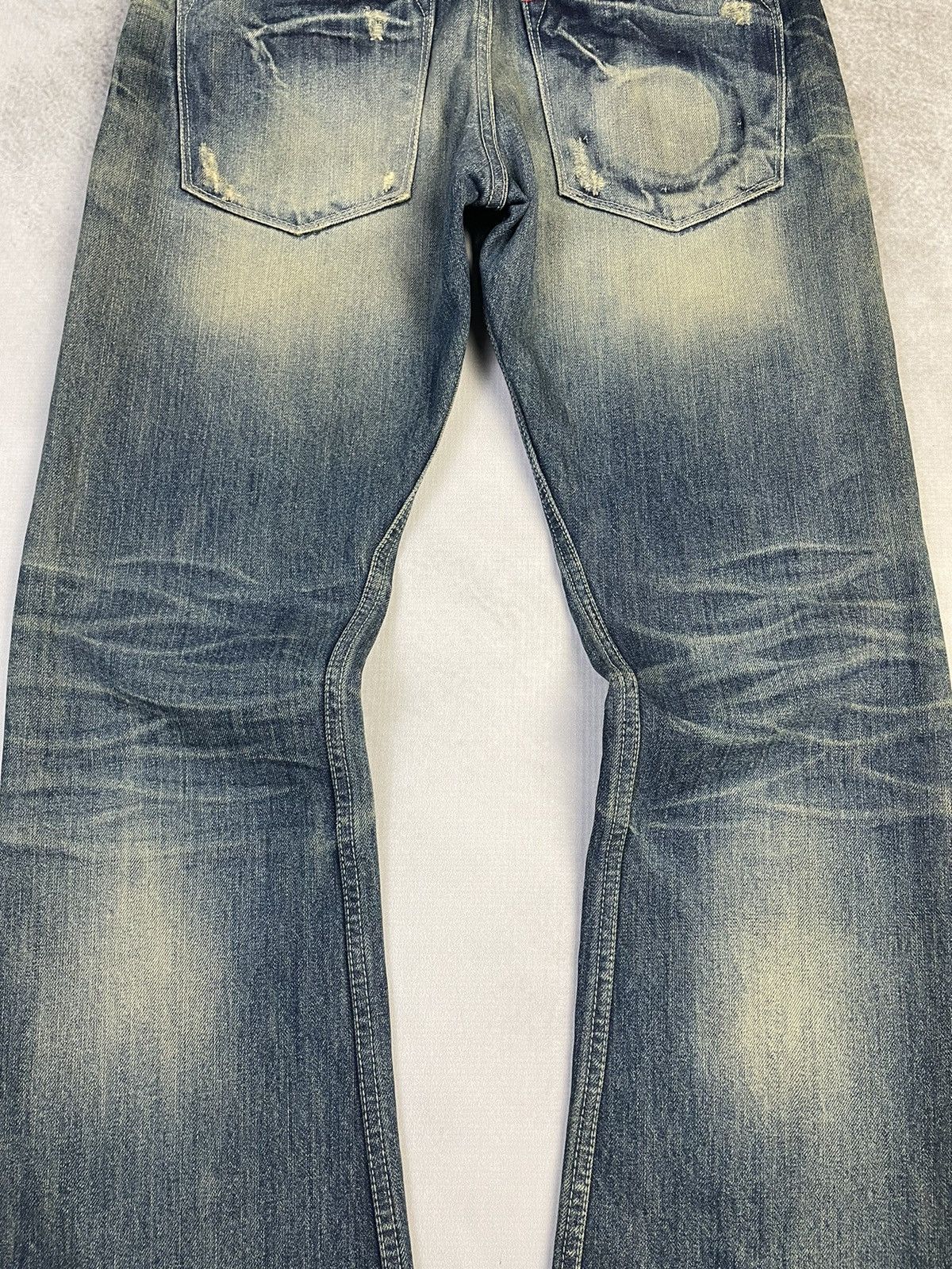If Six Was Nine Y2k Old Army Mudwash Flare Clawmark Jeans Vkei Style Size US 32 / EU 48 - 8 Thumbnail