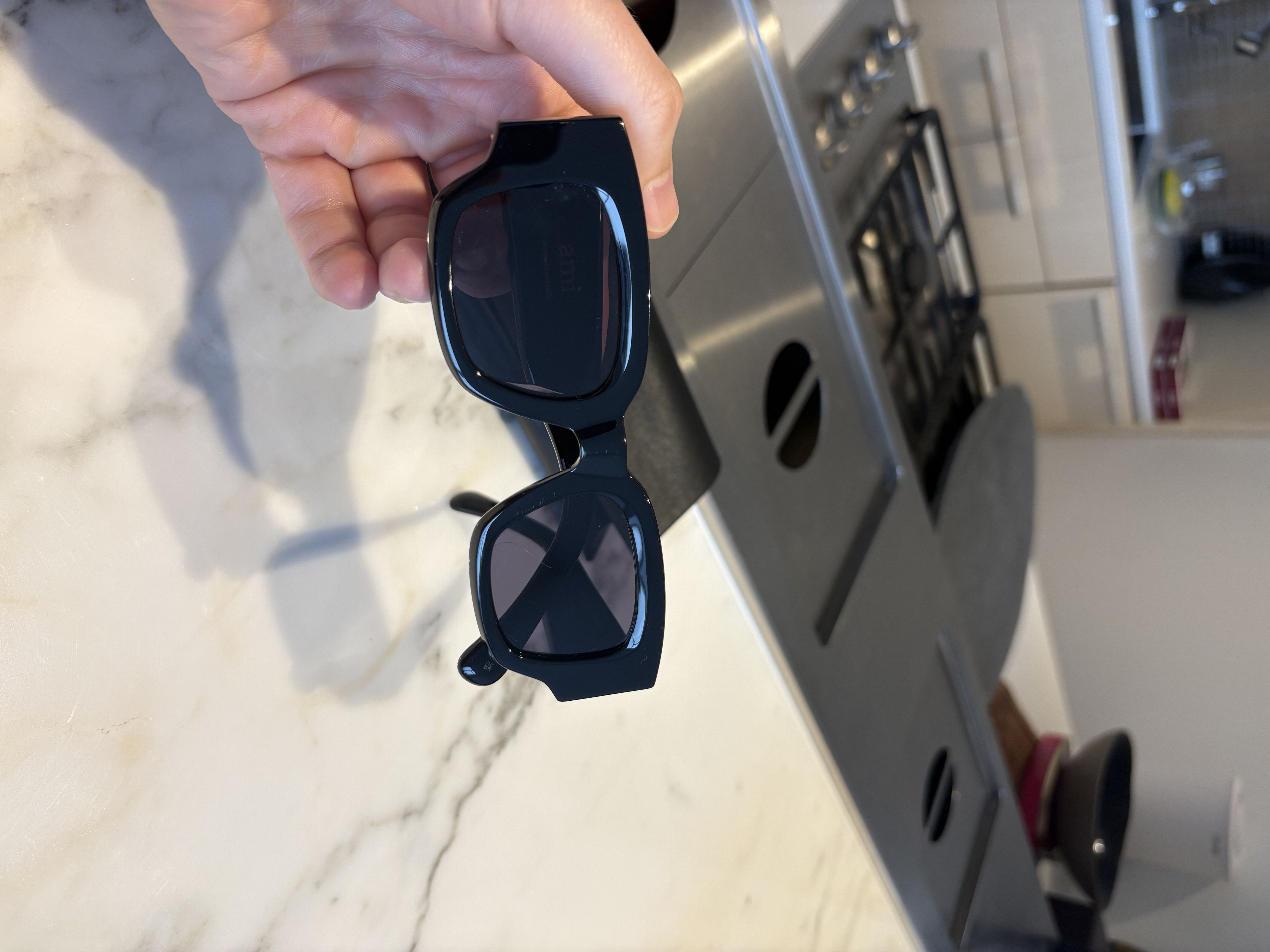 AMI Ami Paris Black Sunglasses Size ONE SIZE - 6 Thumbnail
