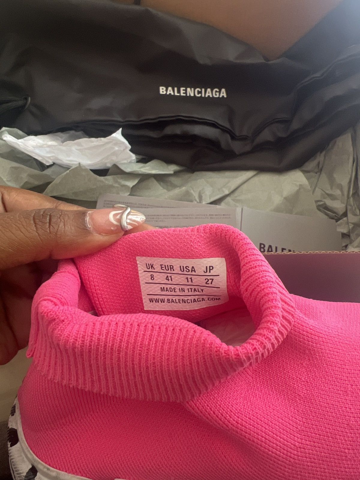 Balenciaga Balenciaga Speed 2.0 Graffiti-Printed Sock Sneaker Size US 11 / IT 41 - 7 Thumbnail