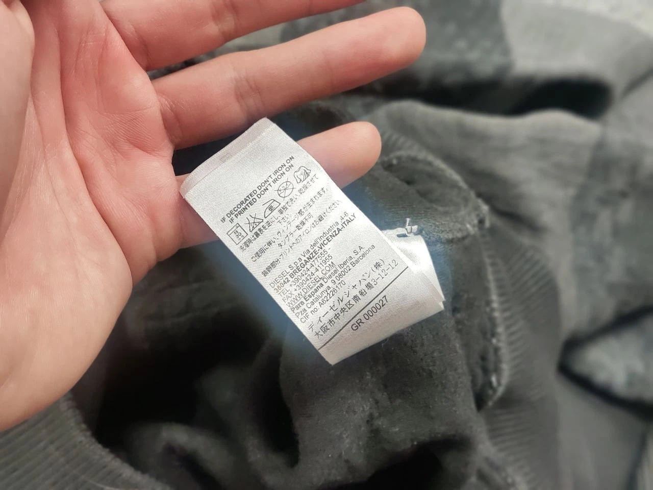 Diesel Diesel Snake Gray Faded Oversized Sweatshirts Vintage Style Size US M / EU 48-50 / 2 - 14 Thumbnail