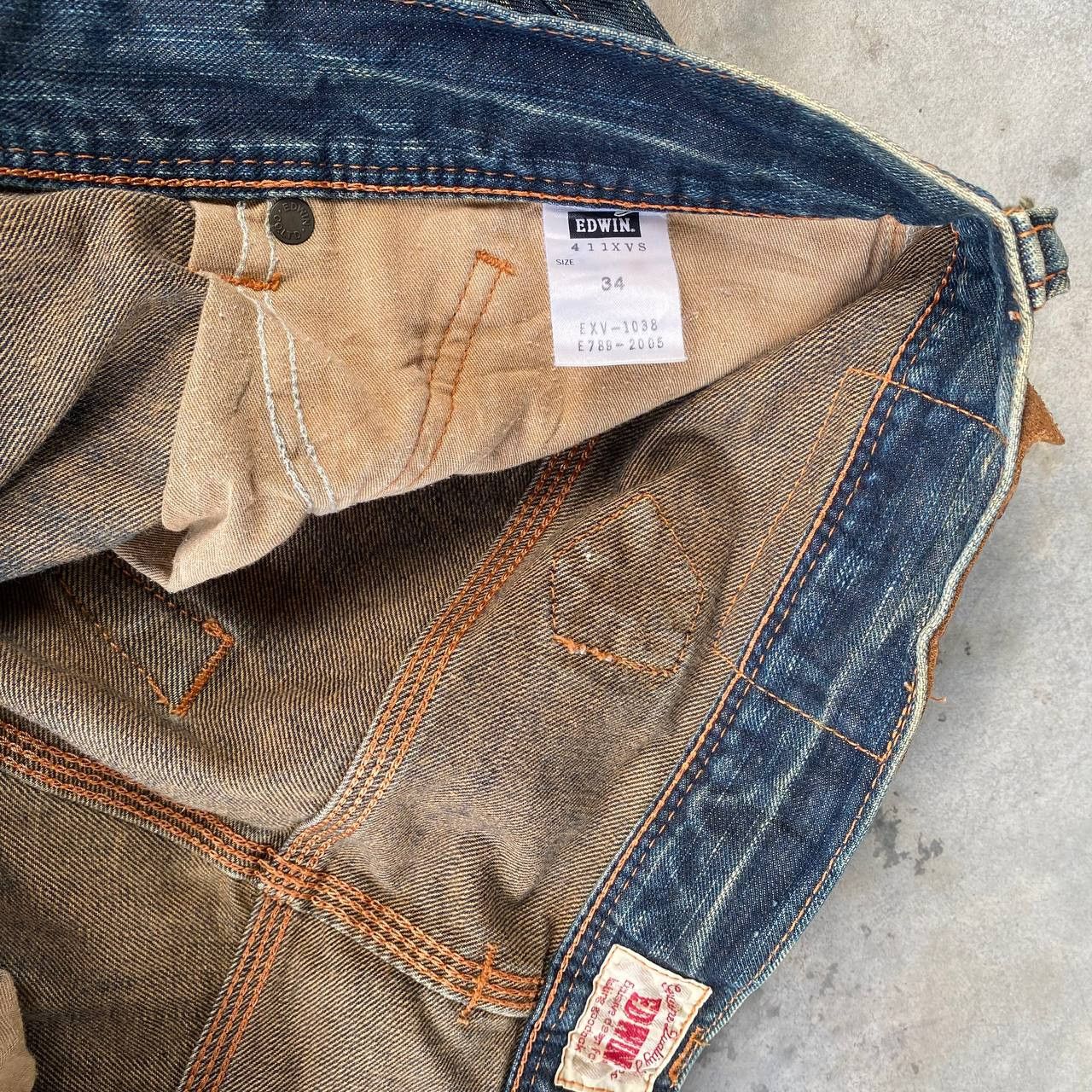 Edwin × Vintage FLARE EDWIN EXCLUSIVE GHOST CLAWMARK BUCKLE BACK BJ03-42 Size US 34 / EU 50 - 10 Thumbnail