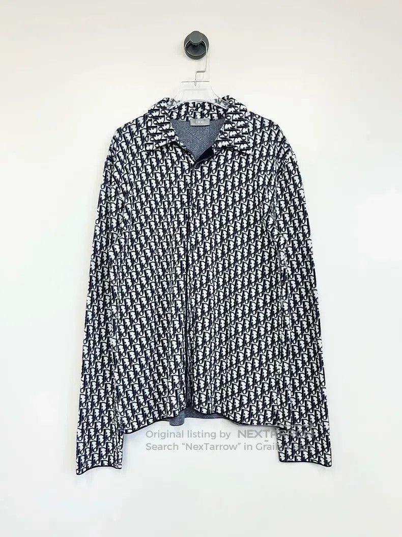 Dior Dior Navy blue cotton full-print logo printed long-sleeved Size US M / EU 48-50 / 2 - 1 Thumbnail