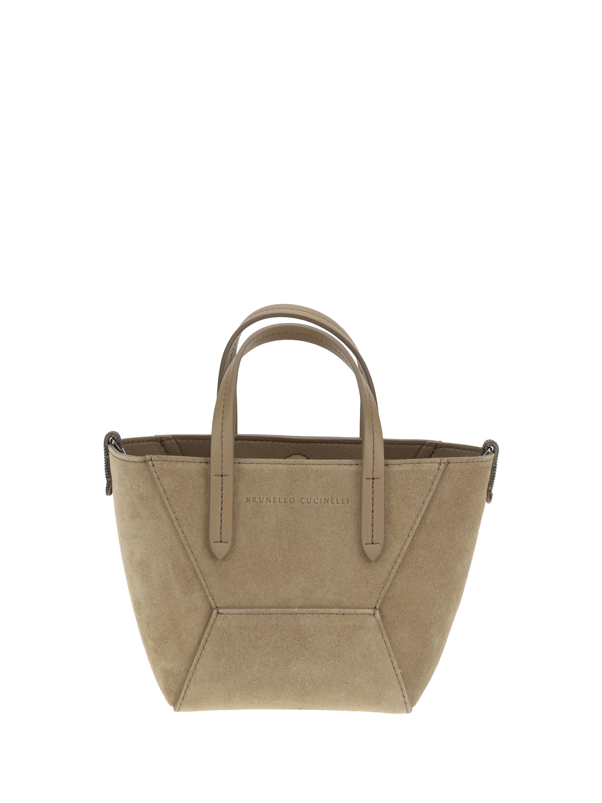 Brunello Cucinelli Suede Shoulder Bag, Women's
