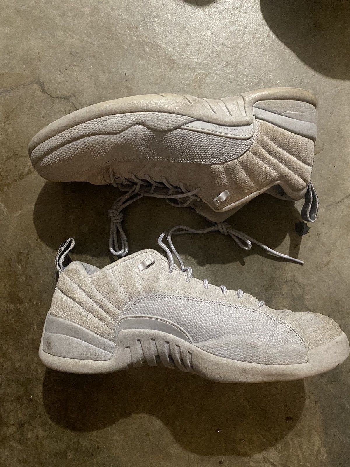 Jordan Brand × Nike Jordan 12 Low Wolf Grey Size US 12 / EU 45 - 1 Thumbnail
