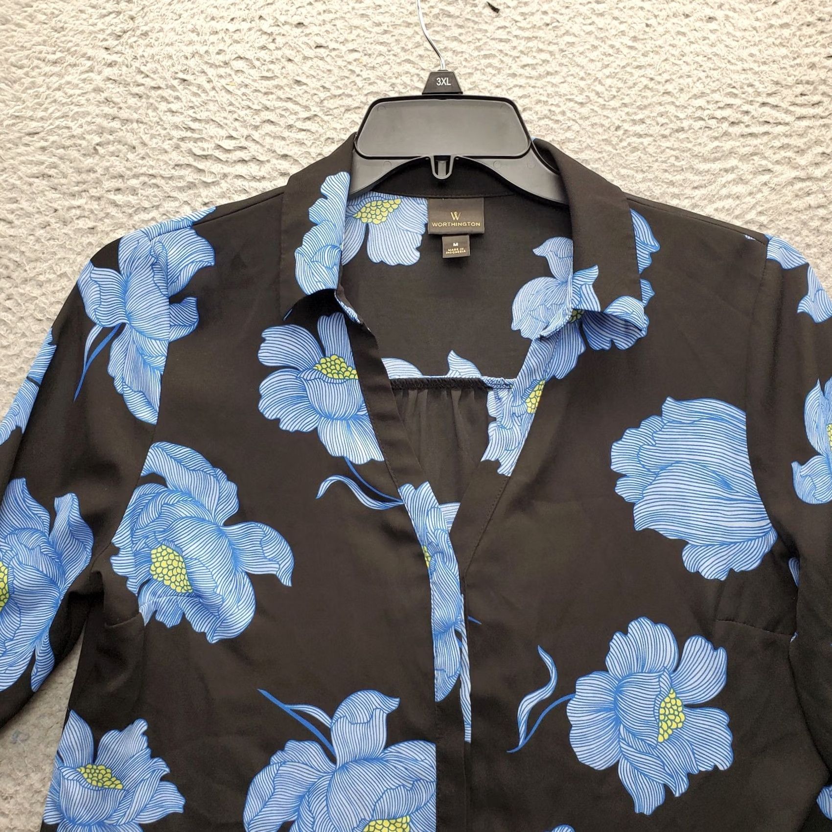 Worthington Worthington Shirt Womens M Multicolor Floral Long Sleeve Button-Up Casual Womens M Size M / US 6-8 / IT 42-44 - 5 Thumbnail