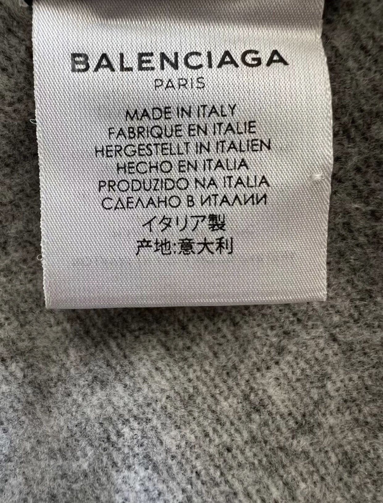 Balenciaga BALENCIAGA black and gray letter logo cashmere scarf2412- Size ONE SIZE - 5 Thumbnail