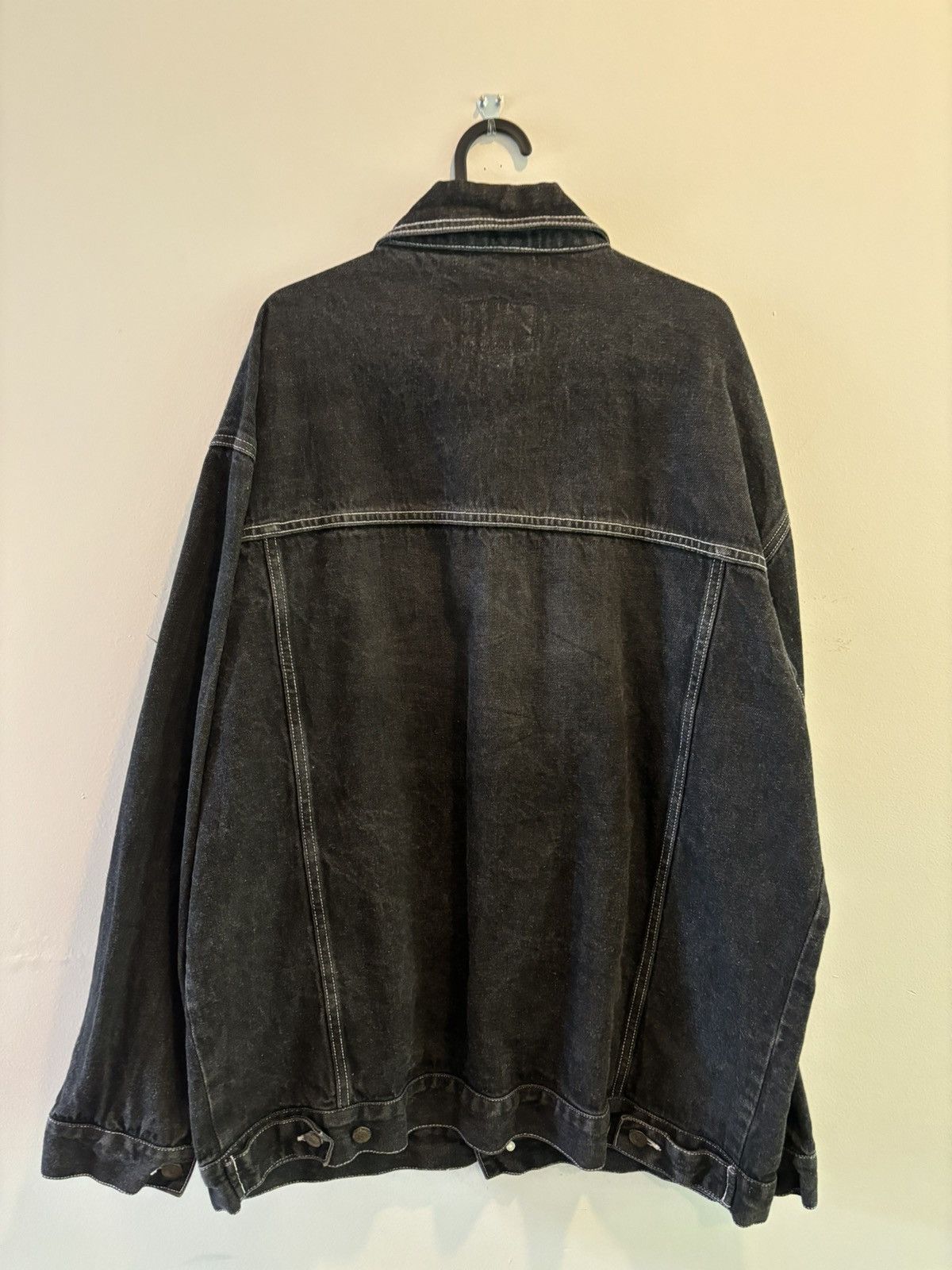 Vintage Vintage Black Oversized Denim Jacket y2k Size US L / EU 52-54 / 3 - 9 Thumbnail