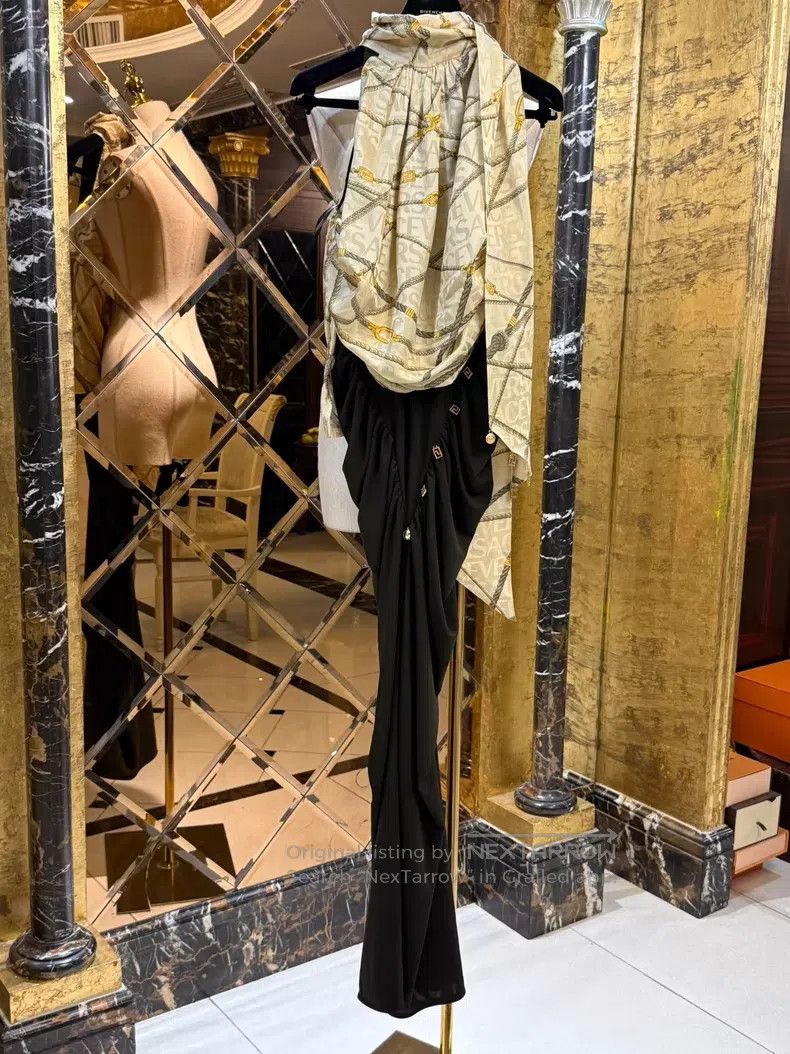 Versace Versace Medusa logo chain crystal rhinestone dress dress Size M / US 6-8 / IT 42-44 - 5 Thumbnail
