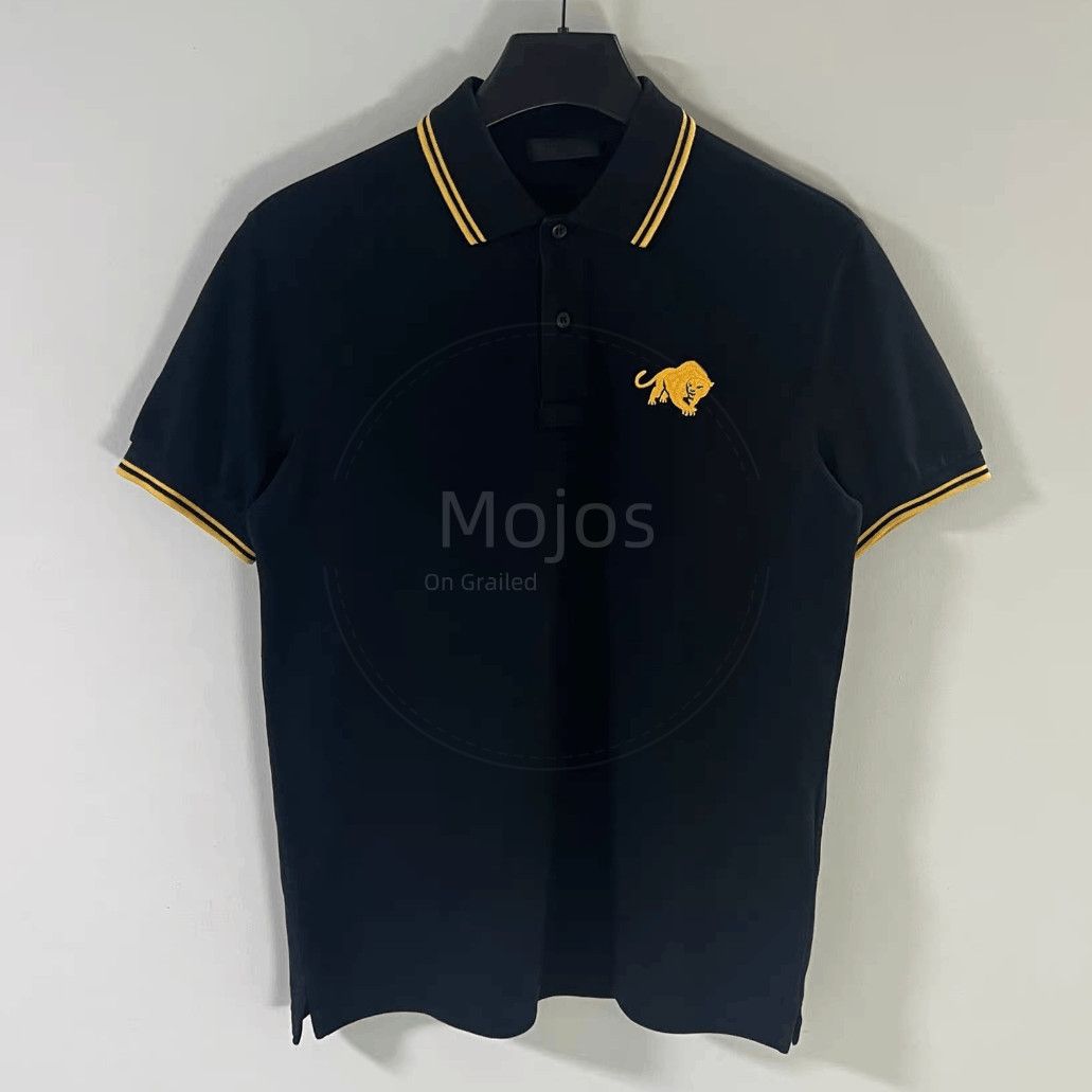 Prada Prada Leopard Stitch Polo-2508 Size US S / EU 44-46 / 1 - 1 Thumbnail