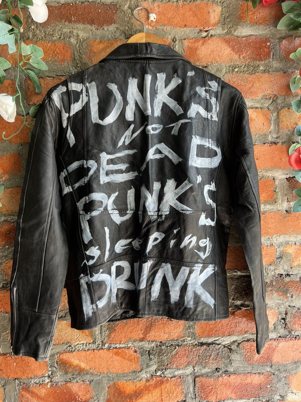 If Six Was Nine Punk’s Not Dead Leather Jacket Size US S / EU 44-46 / 1 - 1 Thumbnail