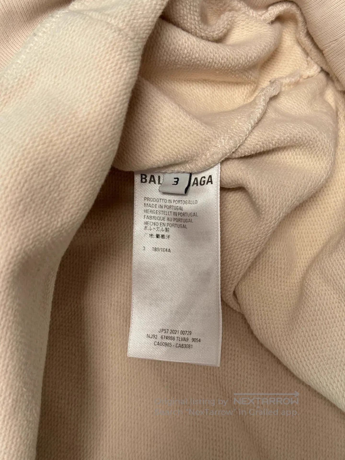 Balenciaga Beige Worldwide Retail Therapy Hoodie. Size US L / EU 52-54 / 3 - 6 Thumbnail