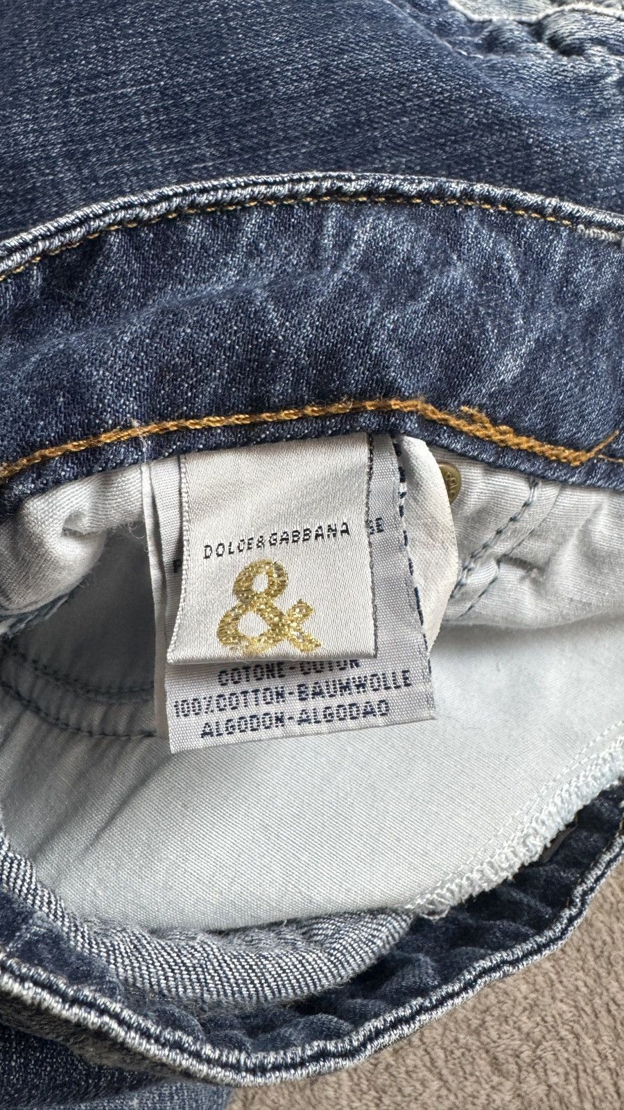 Dolce & Gabbana Dolce Gabbana Y2K Faded Distressed Mudwash Jeans armani ysl Size US 31 - 10 Thumbnail