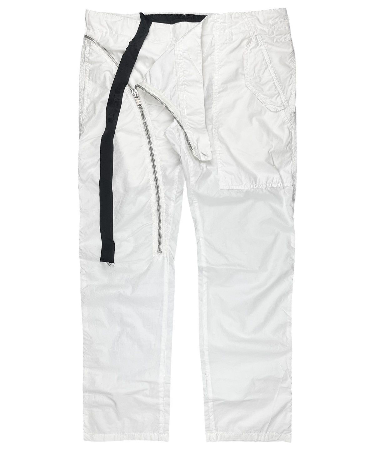 SS07 Rick Owens Drake White Poplin Cotton Aircut Pants
