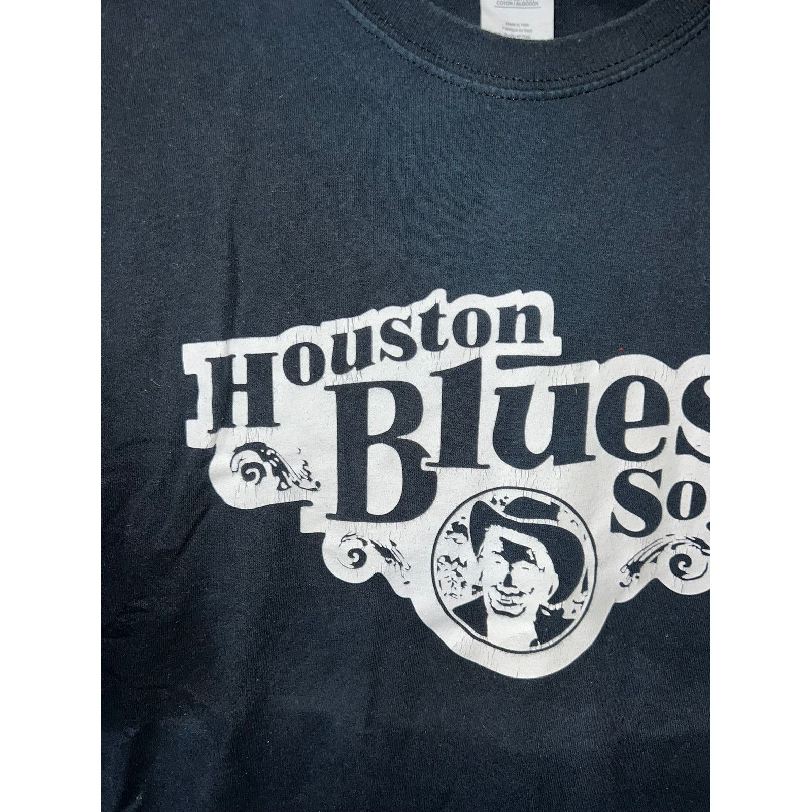 Gildan Houston Blues Society Shirt Black Graphic Music Tee X-Large Size US XL / EU 56 / 4 - 2 Thumbnail