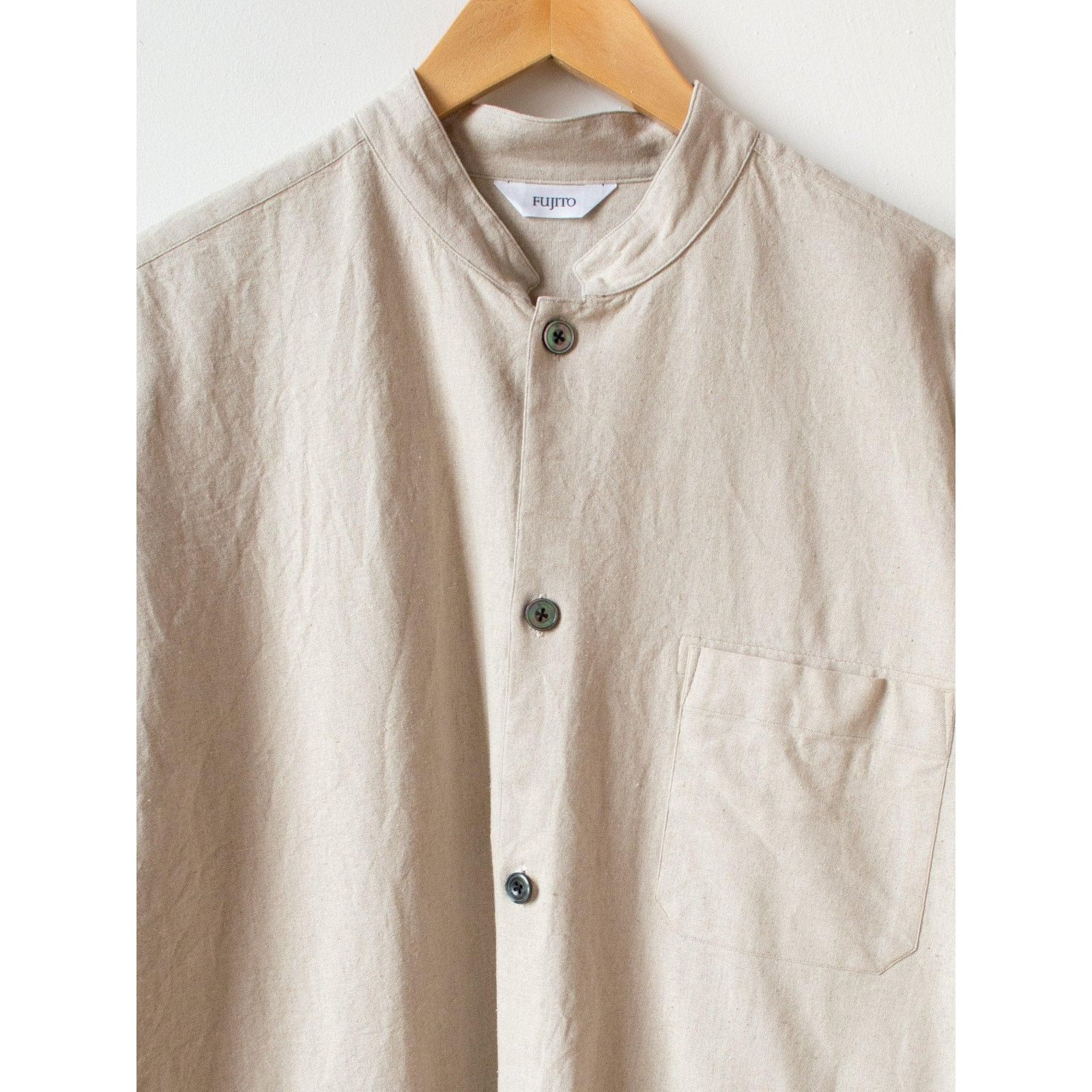 Fujito Shirt Coat Natural Linen Cotton Canvas Japan Size 4 L/XL NWT Size US L / EU 52-54 / 3 - 4 Thumbnail