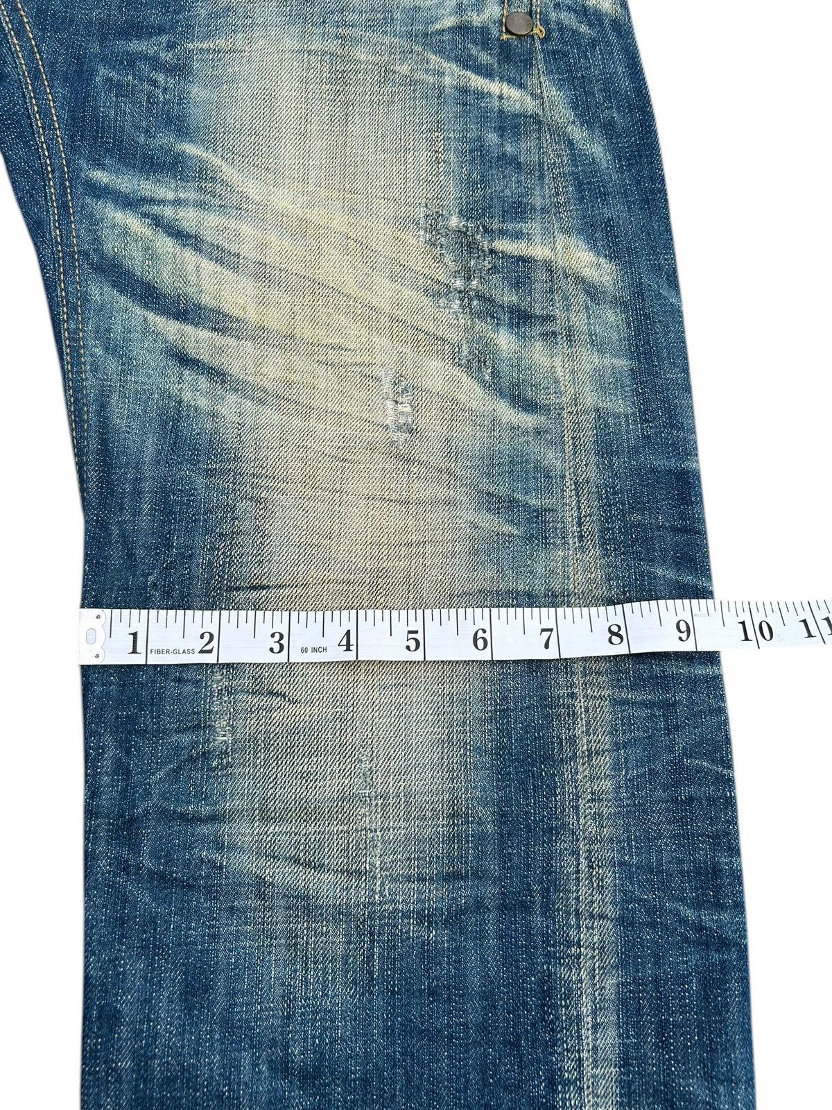 Kapital Vintage Blue Starnik Punk Bondage Faded Denim Jeans Size US 32 / EU 48 - 20 Thumbnail