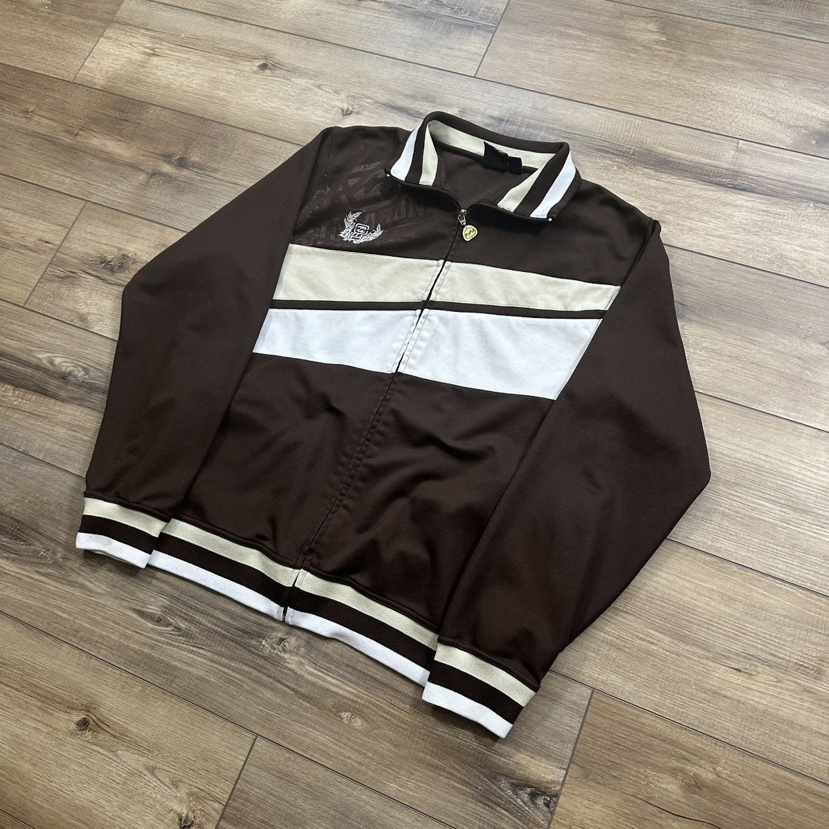 Billabong Vintage 2000s Y2K Billabong Brown Striped Surf Zip Up Jacket Size US XL / EU 56 / 4 - 3 Thumbnail