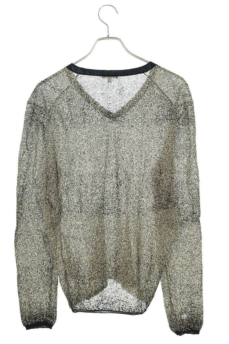 Ann Demeulemeester Textured Melange V Neck Knit Sweater | Grailed