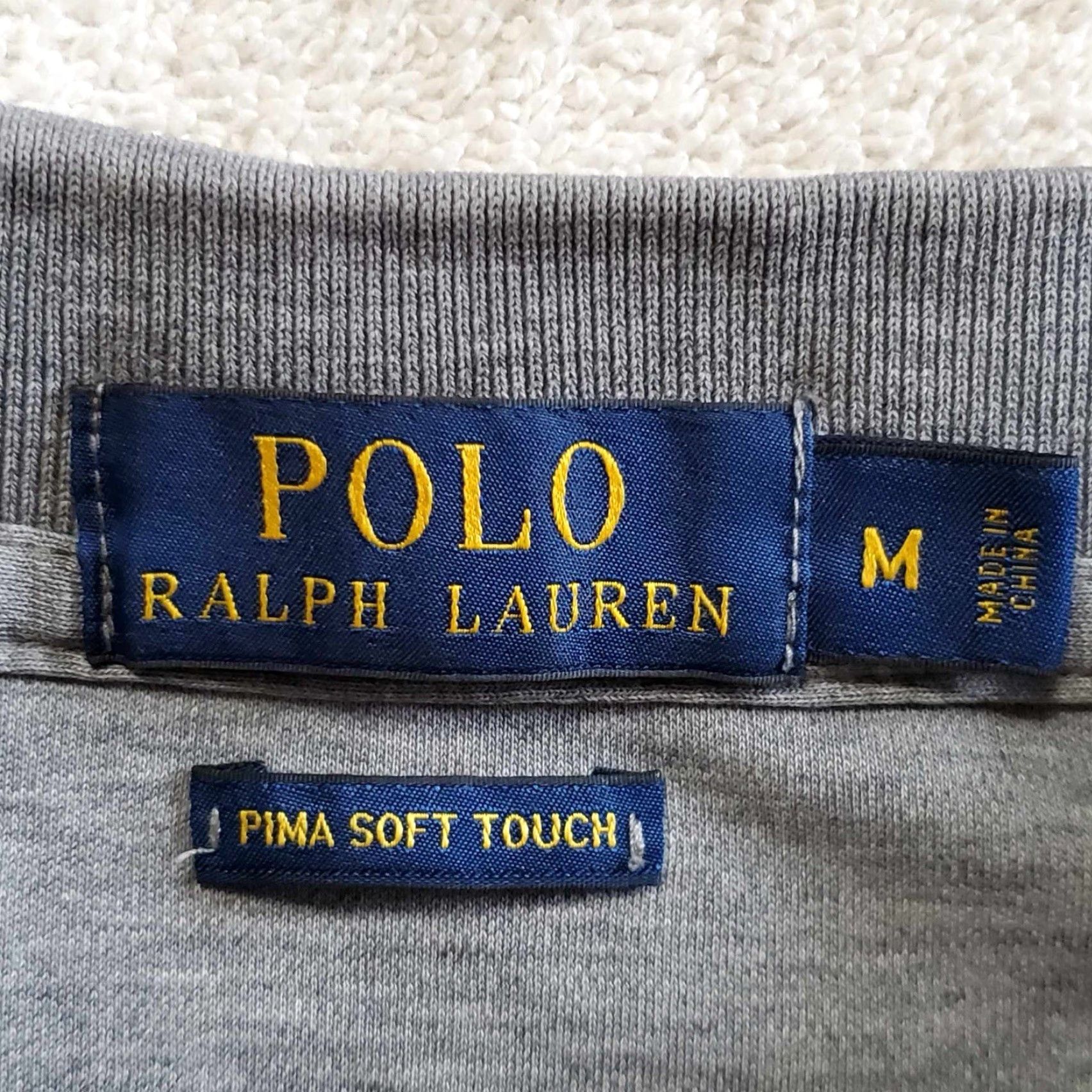 Polo Ralph Lauren Ralph Lauren Polo Shirt Mens Medium Gray Polo Shirt Embroidered Logo Pima Cotton Soft Touch Vintage No? Size US M / EU 48-50 / 2 - 3 Thumbnail