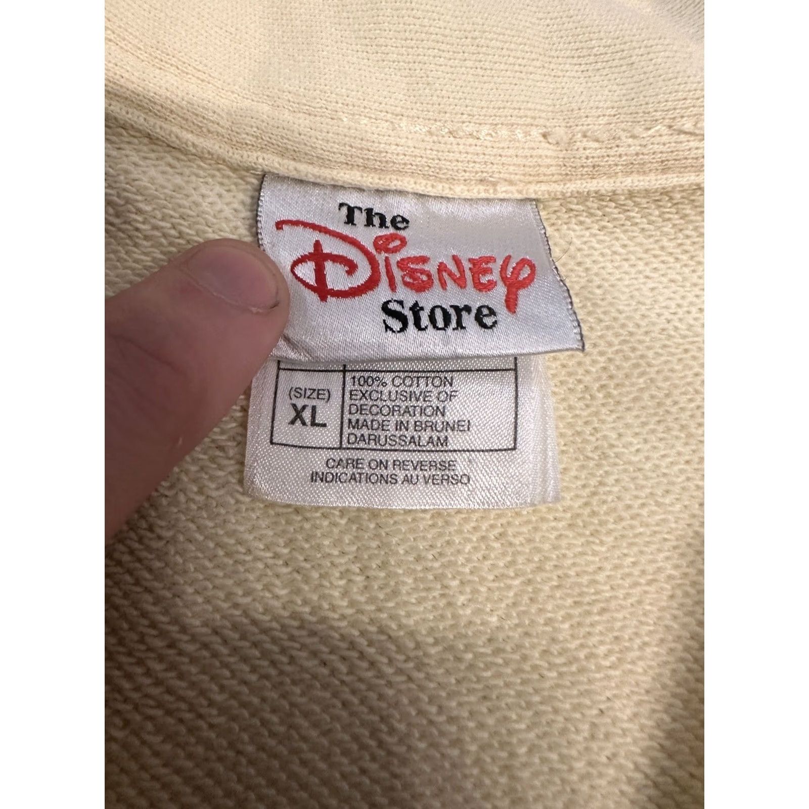Disney VINTAGE Mickey Mouse 1/4 Zip Sweatshirt XL 90s Yellow Mens Size US XL / EU 56 / 4 - 3 Thumbnail