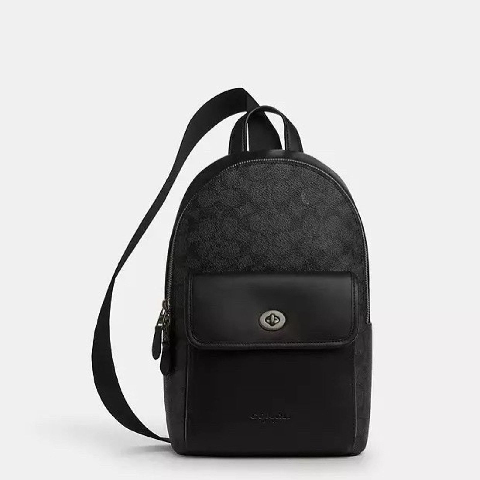 Coach NWT Coach Turnlock Sling Pack CAJ92 Gunmetal/Charcoal/Black Size ONE SIZE - 5 Thumbnail