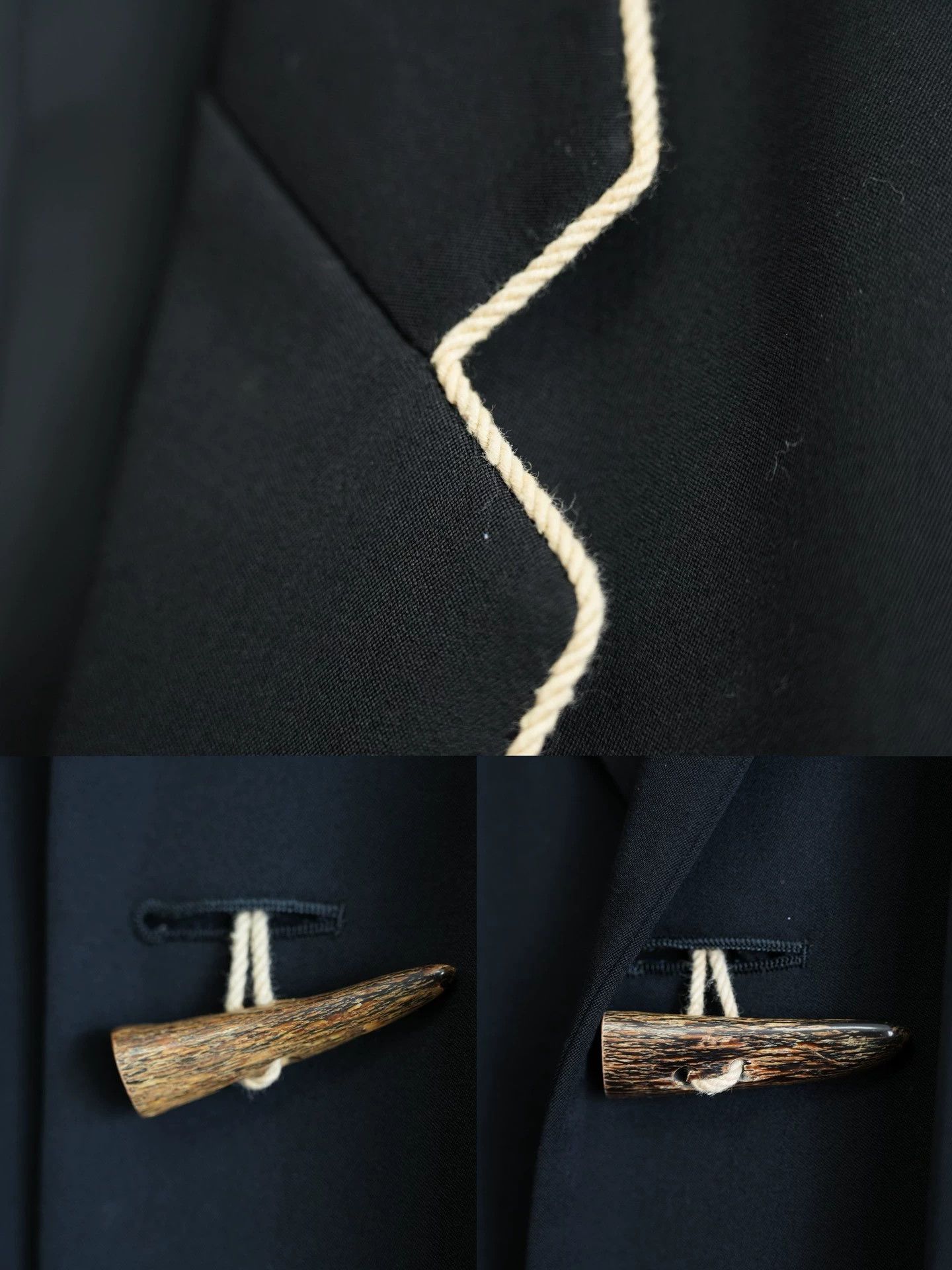 Yohji Yamamoto Yohji Yamamoto 87AW Buffalo Horn Button Black Jacket Size US M / EU 48-50 / 2 - 7 Thumbnail