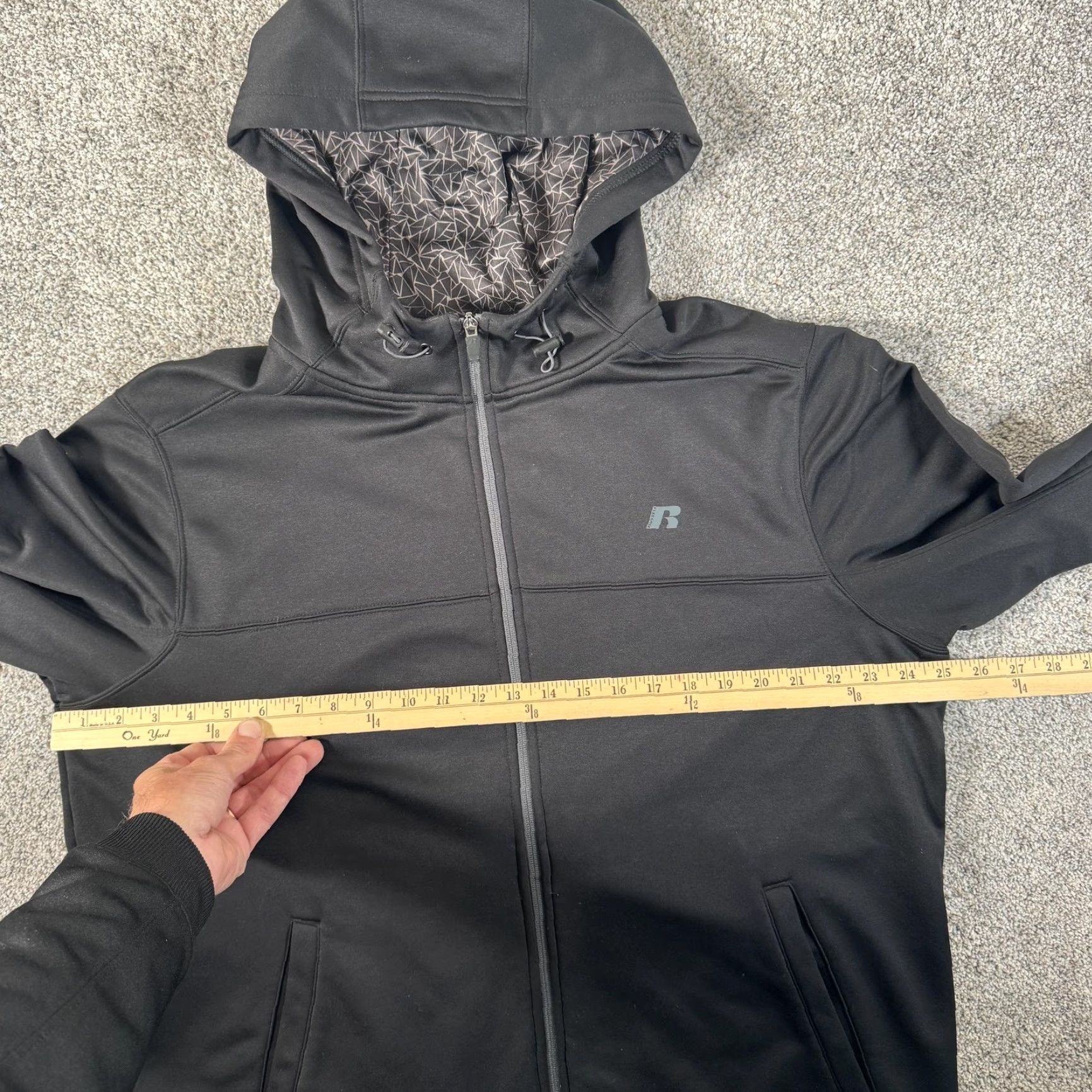 Russell Athletic Russell Hoodie Mens Large Black Full Zip Fleece Lined Pockets Jacket RS34405 Size US L / EU 52-54 / 3 - 3 Thumbnail