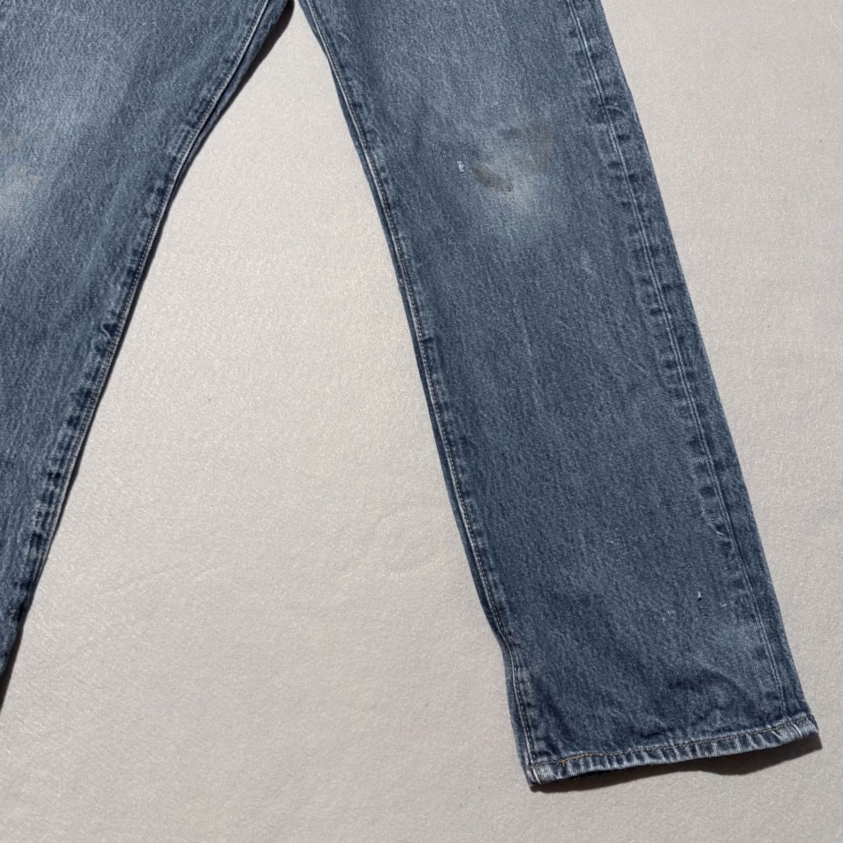 Levi's Levi’s 501 Jeans Mens Blue Denim Mid Rise Straight Button Fly - 29x27.5 Size US 29 - 6 Thumbnail