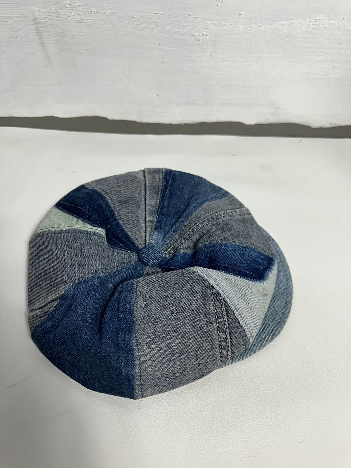 Art Comes First Custom Made Denim patchwork Newsboy hats Size ONE SIZE - 10 Thumbnail