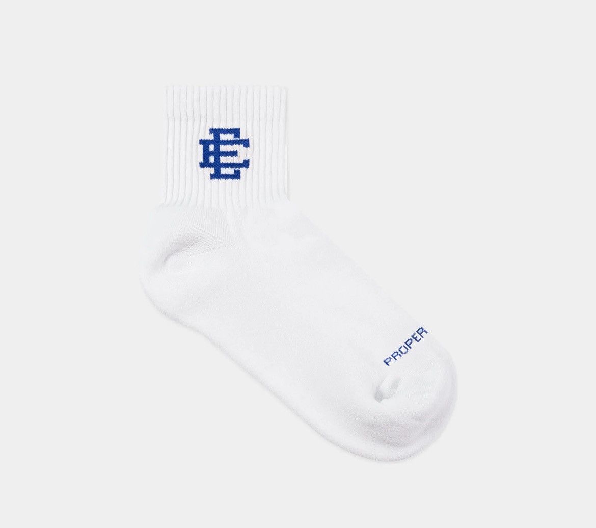 Eric Emanuel Eric Emanuel white w blue EE crew socks 3-pack Size ONE SIZE - 1 Thumbnail