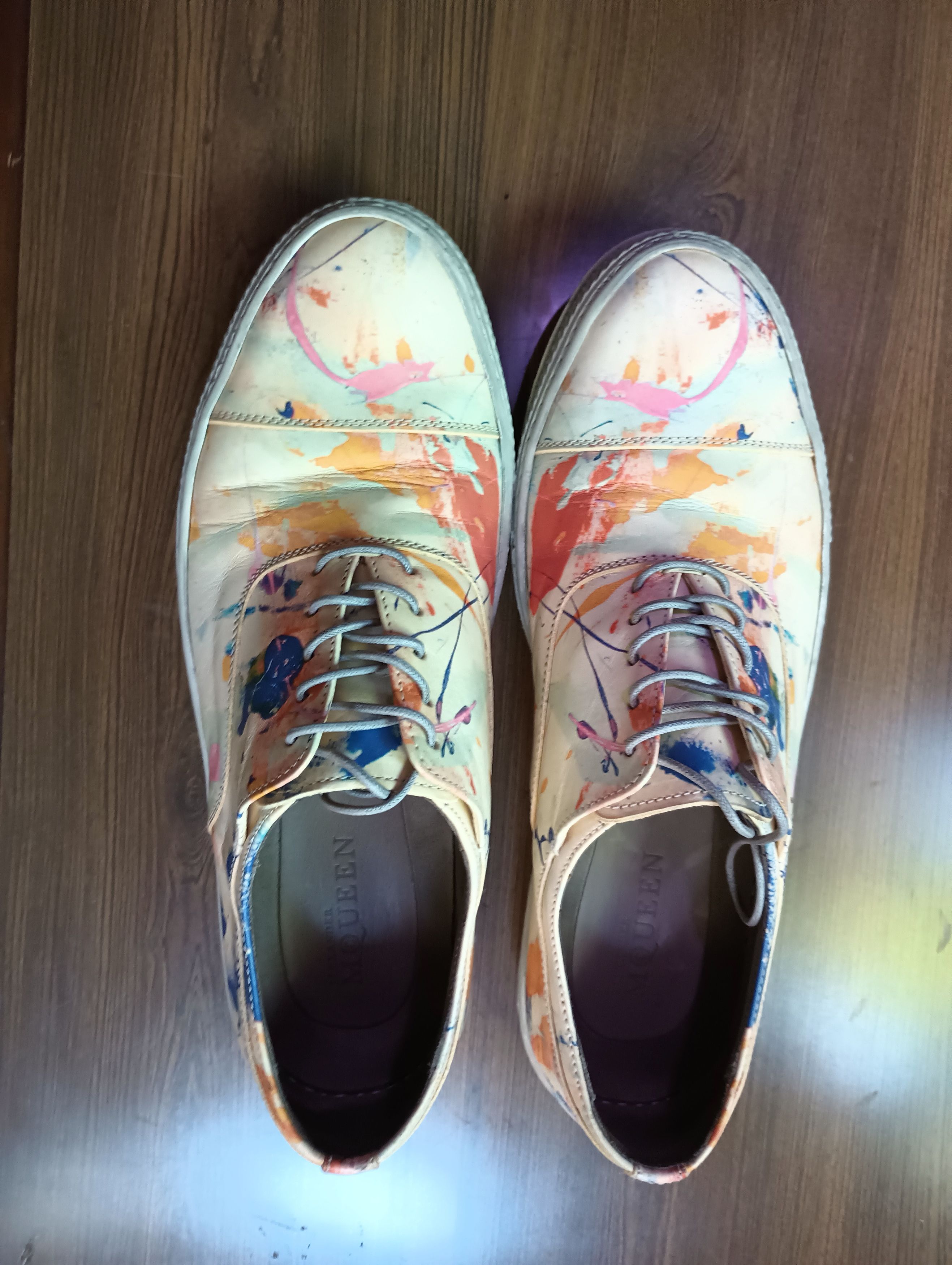 Alexander mcqueen sneakers paint splatter clearance