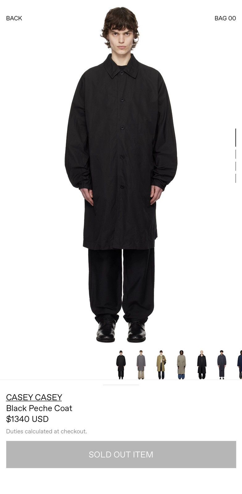 Casey Casey Peche Coat, size S - Casey Casey Size US S / EU 44-46 / 1 - 6 Thumbnail