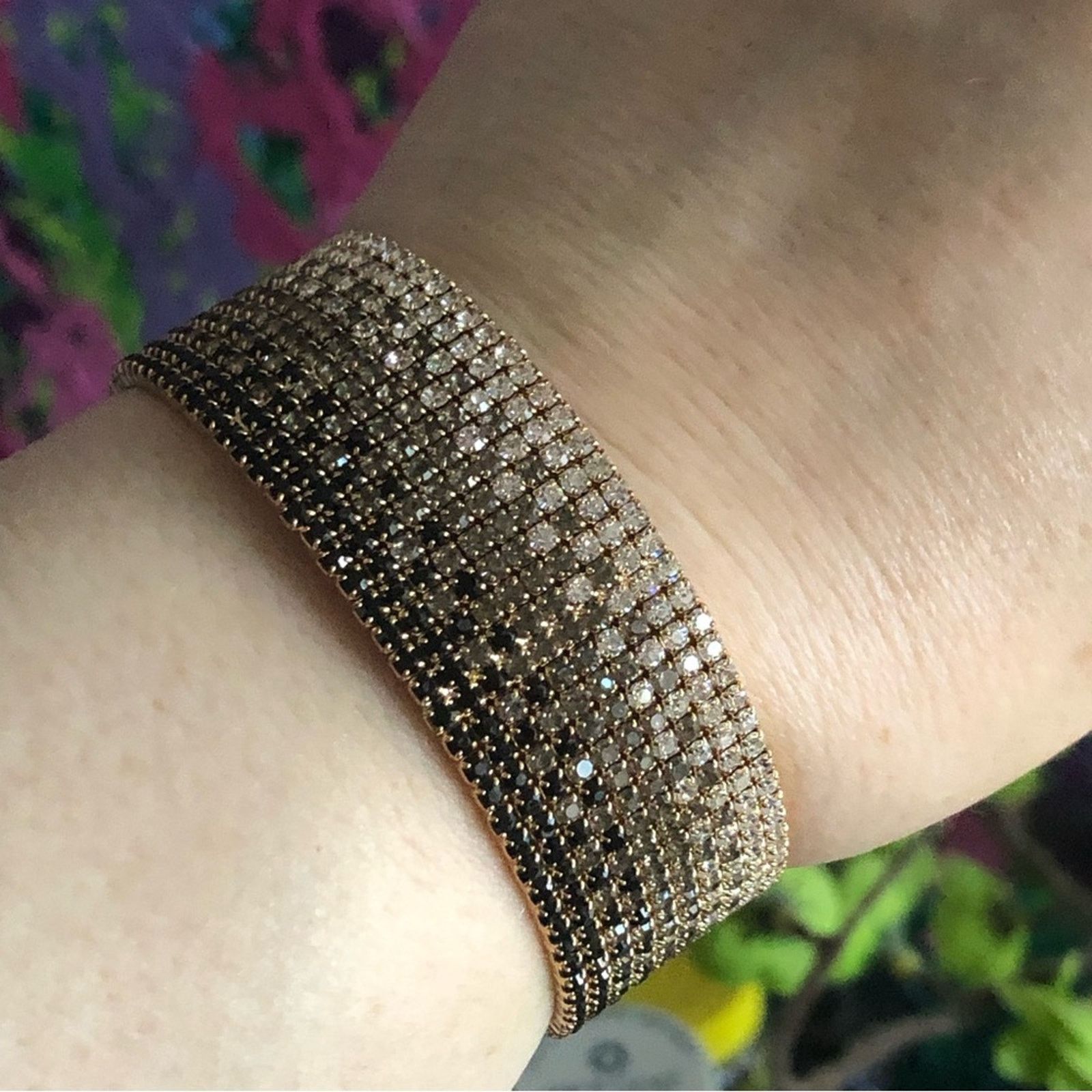 Jewelry Ombré rhinestone crystal cuff bracelet Size ONE SIZE - 5 Thumbnail