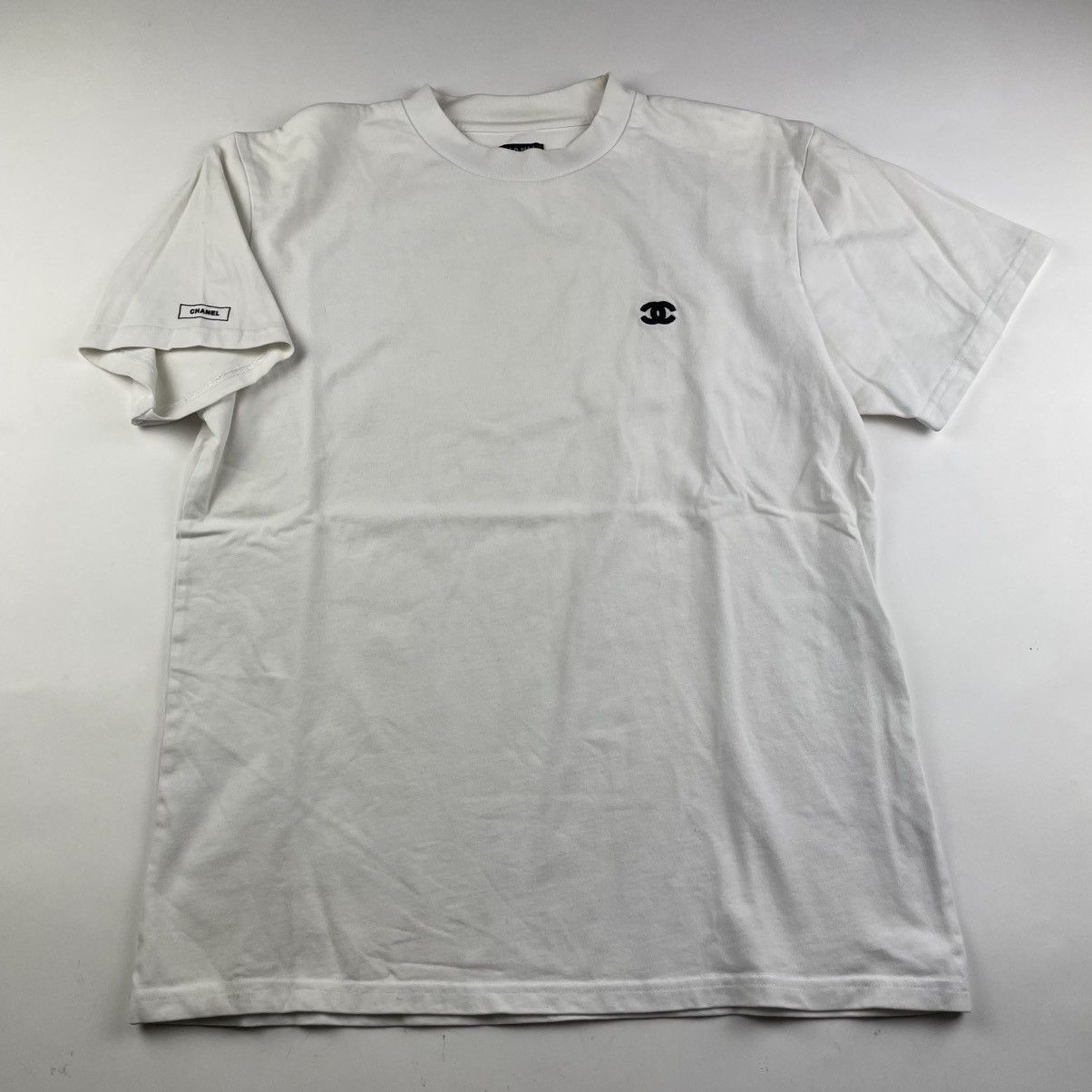 Chanel Chanel uniform logo t-shirt men's size 48 medium white