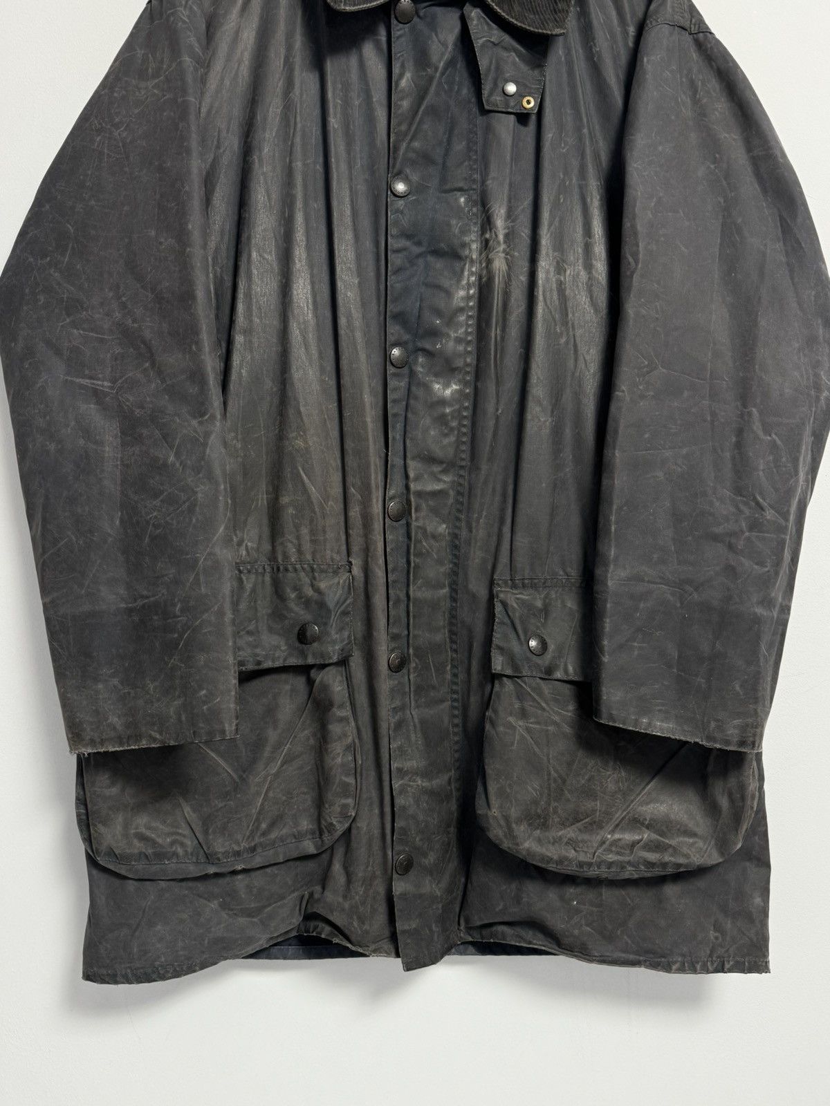 Barbour Barbour Border Wax Jacket Mens C40 102cm Navy Blue Vintage Size US XL / EU 56 / 4 - 2 Thumbnail