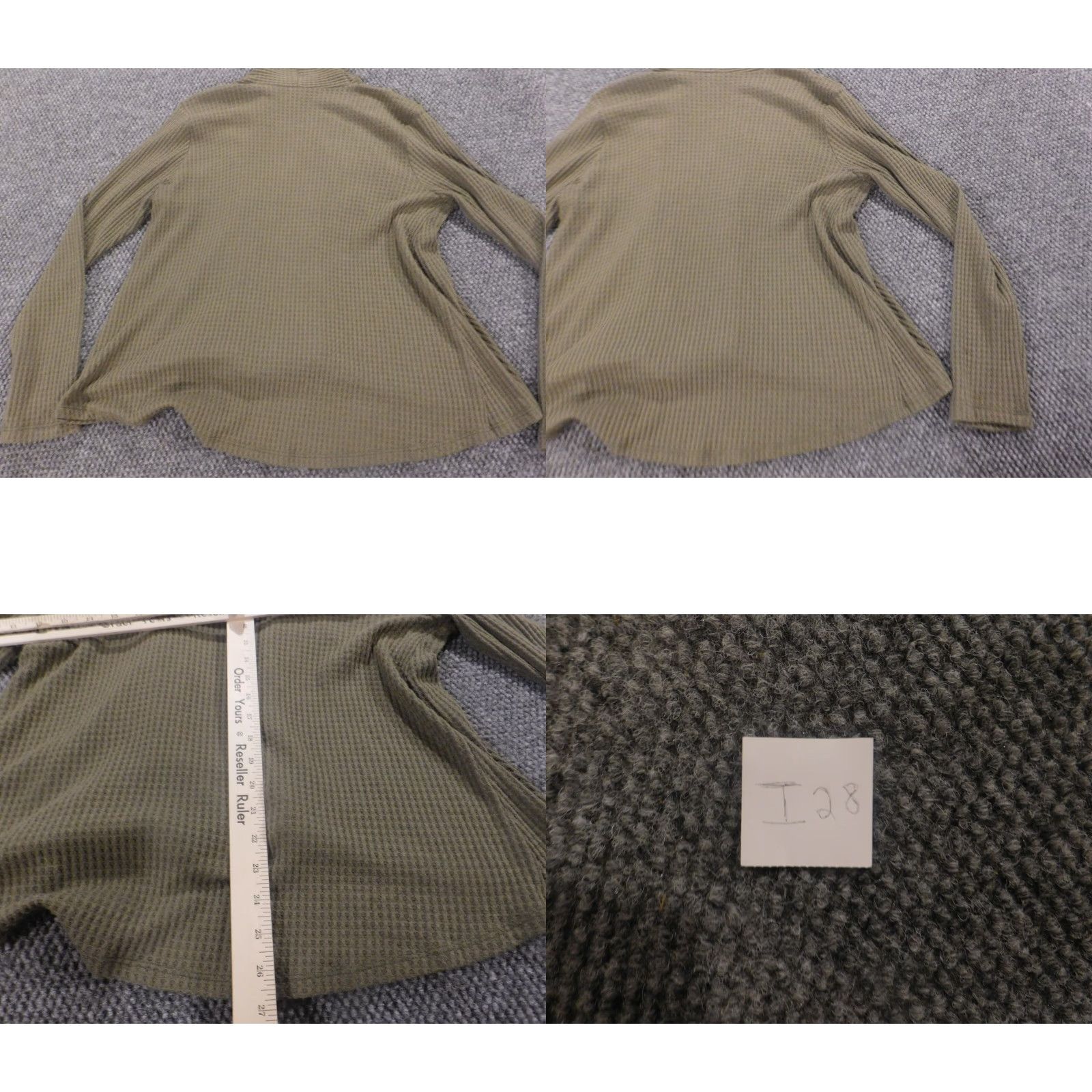 Vintage Paper Crane Cardigan Sweater Long Sleeve V-Neck Green M Womens Stretch Puff Sleeve Bow Button Knitted Cotton Size M / US 6-8 / IT 42-44 - 8 Thumbnail