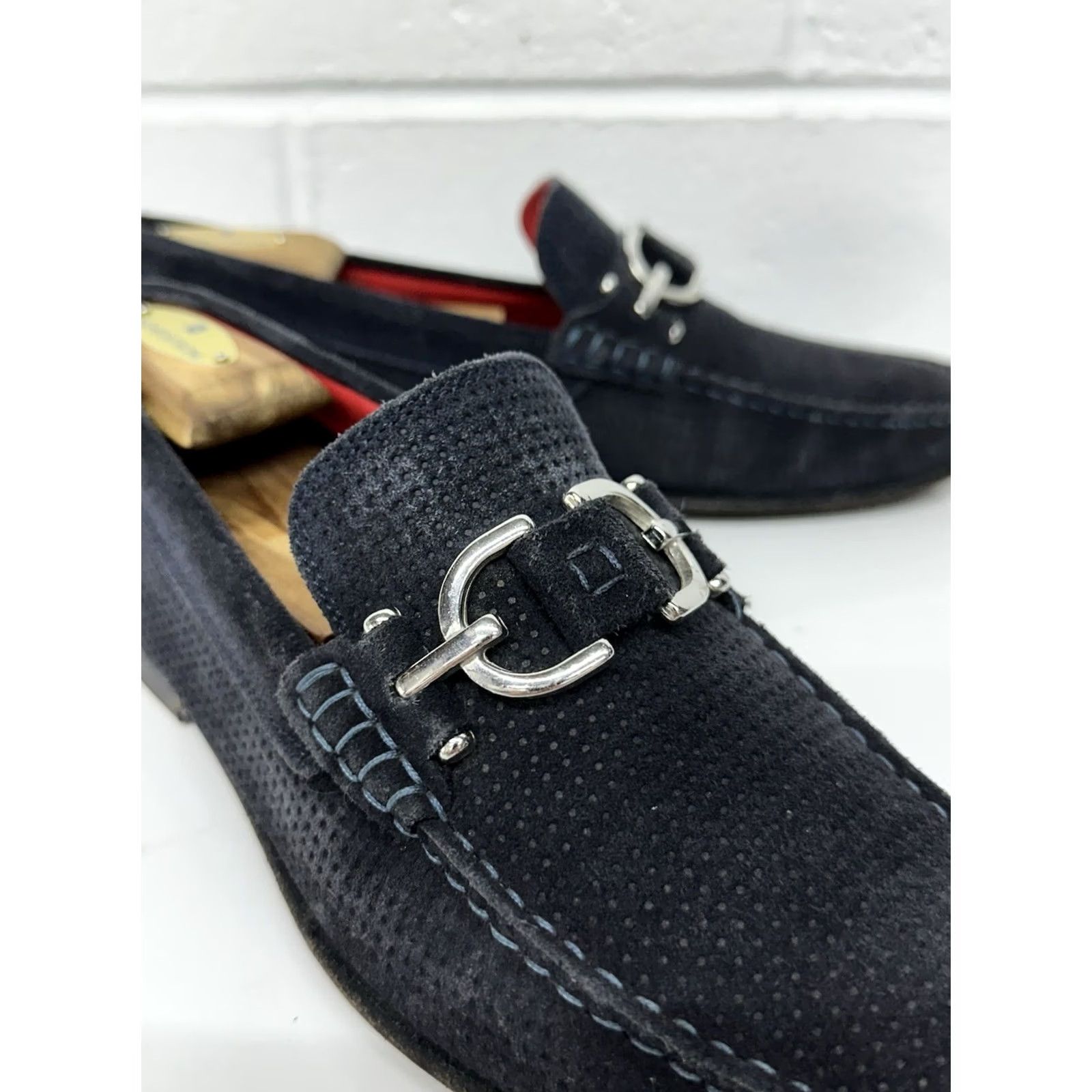 Donald Pliner Donald J Pliner Dacio Perf Sport Suede Loafers Navy Blue US 9.5 NWD Size US 10 / EU 43 - 4 Thumbnail