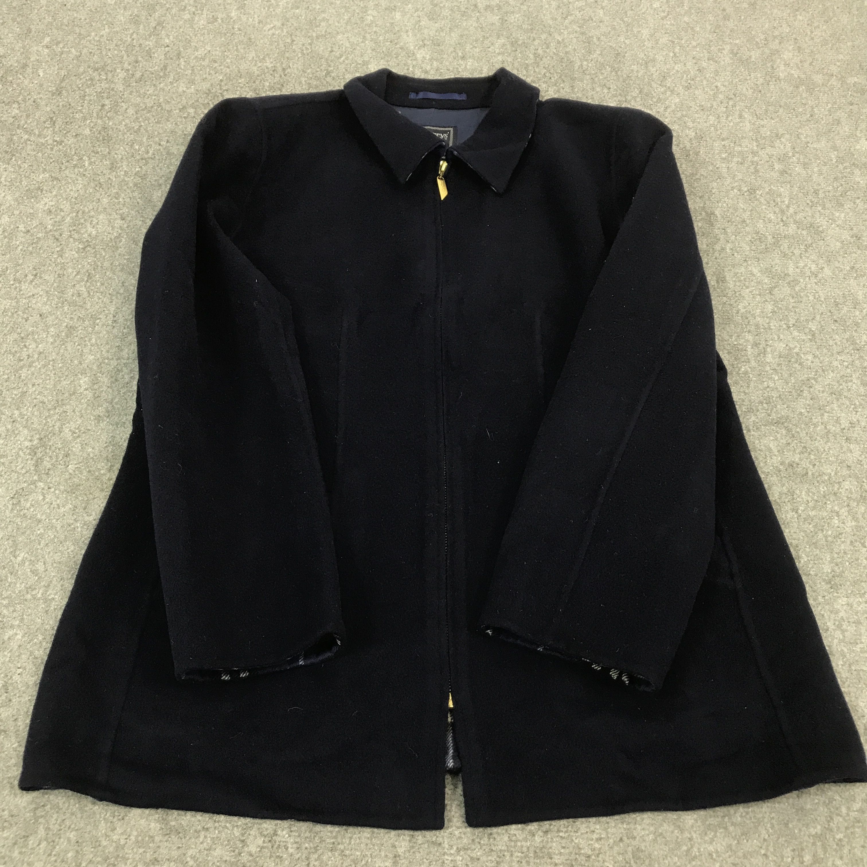 Burberry × Vintage BURBERRYS CLASSIC NAVY ZIPPER WOOL JACKET Size US M / EU 48-50 / 2 - 8 Thumbnail