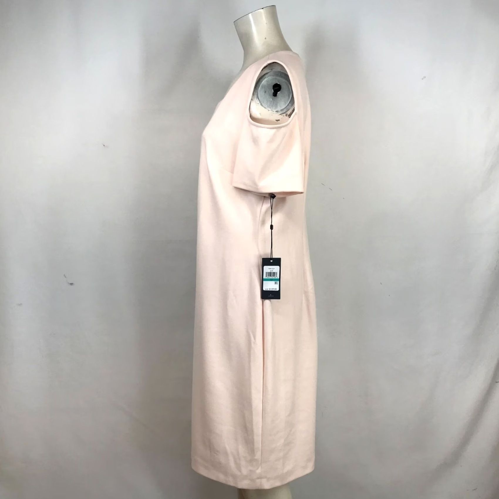 Tommy Hilfiger TOMMY HILFIGER PENCIL DRESS Pink WOMEN'S 16 ROUND NECK SHORT COLD SHOULDER Size 38" / US 16 / IT 52 - 6 Thumbnail