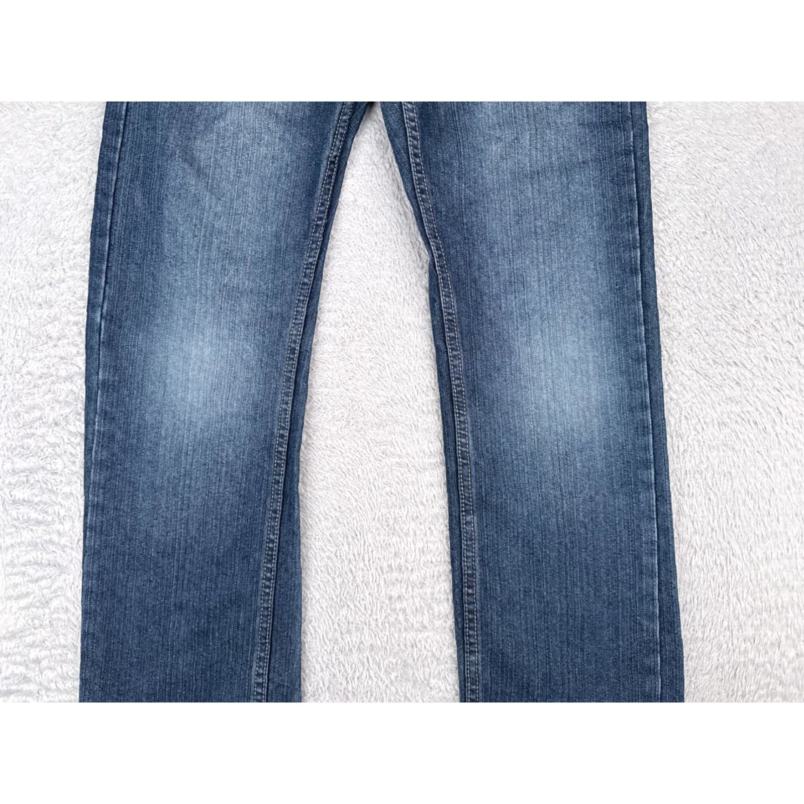 Vintage Seven Souls Jeans Girls 18 Blue Denim Bootcut Mid Rise 30x30 Embroidered 5-Pocket Regular Jeans Mens? Size 40" / US 18 - 3 Thumbnail