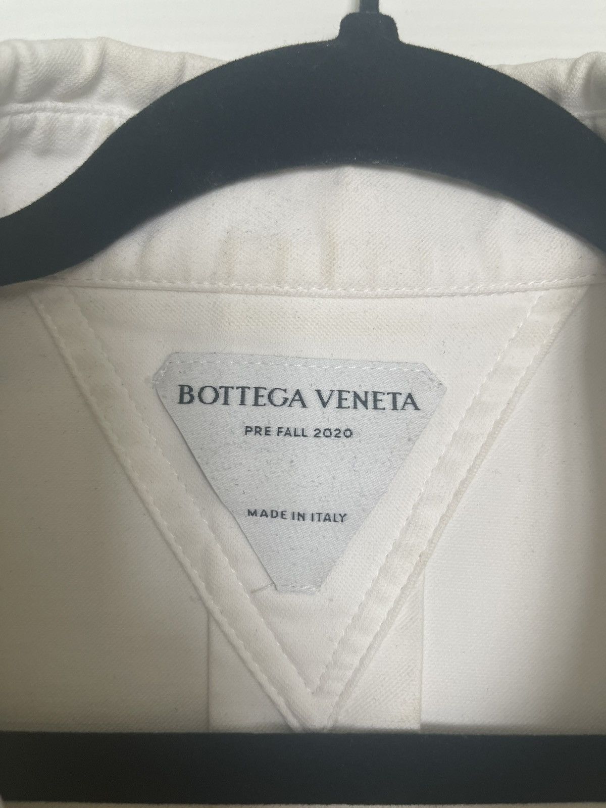 Bottega Veneta WHITE GABARDINE STUDDED SHIRT Size US L / EU 52-54 / 3 - 5 Thumbnail