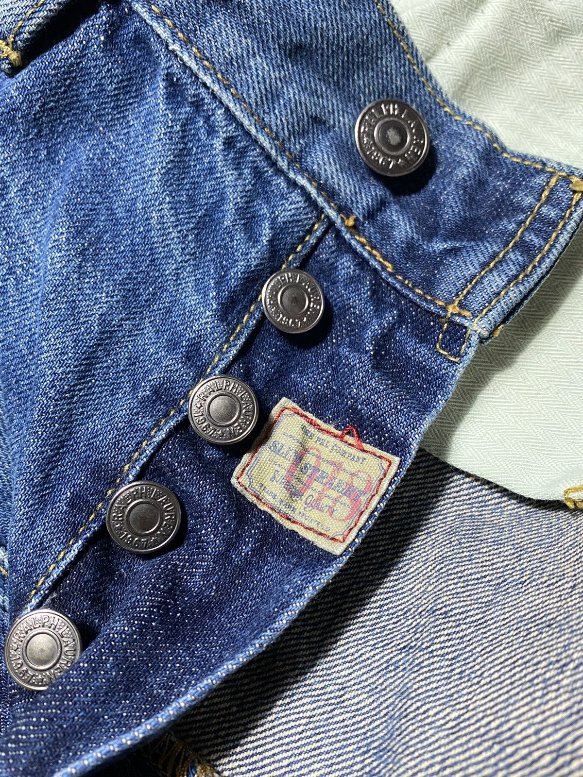 Polo Ralph Lauren 2000s Polo RL Ralph Lauren Slim Straight Selvedge Jeans Size US 31 - 9 Thumbnail