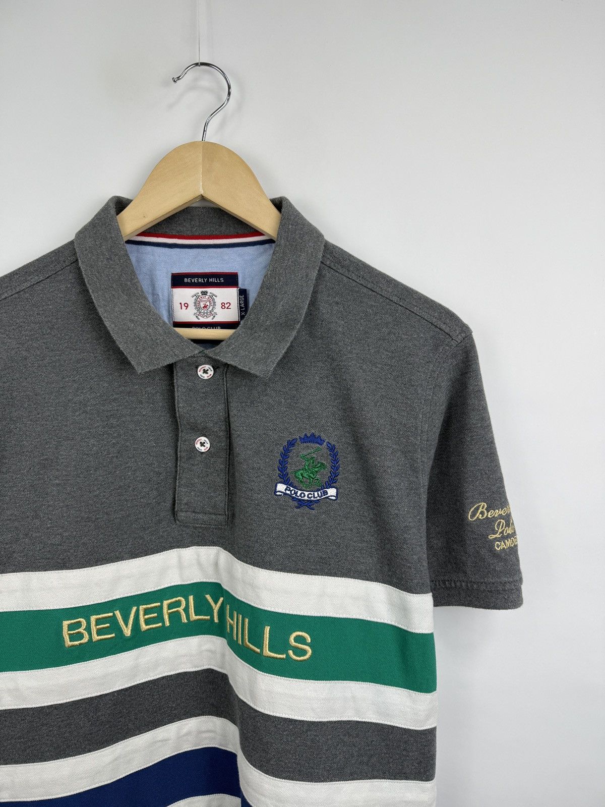 Beverly Hills Polo Club 🇺🇸 Vintage Beverly Hills Polo Club Camden Team Polo T-Shirt Size US XL / EU 56 / 4 - 3 Thumbnail