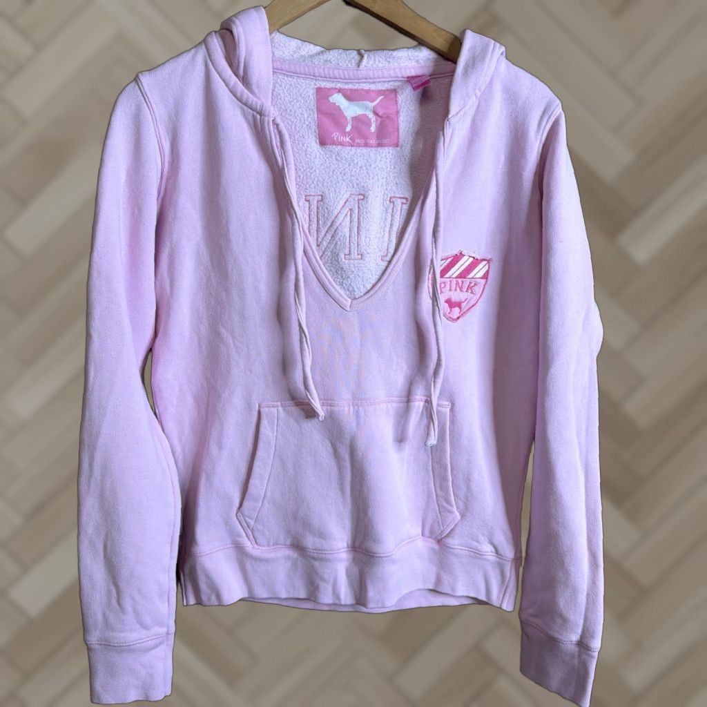 Victoria's Secret VINTAGE Victoria's Secret PINK Hoodie Pullover Y2K Pink Medium Size M / US 6-8 / IT 42-44 - 1 Thumbnail