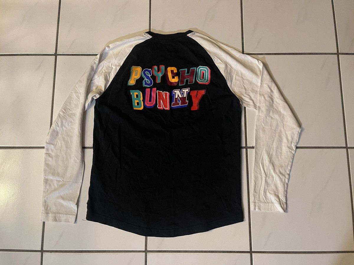Psycho Bunny Psycho Bunny Men's Black White Crew Neck Raglan T Shirt 4 Size US S / EU 44-46 / 1 - 6 Thumbnail