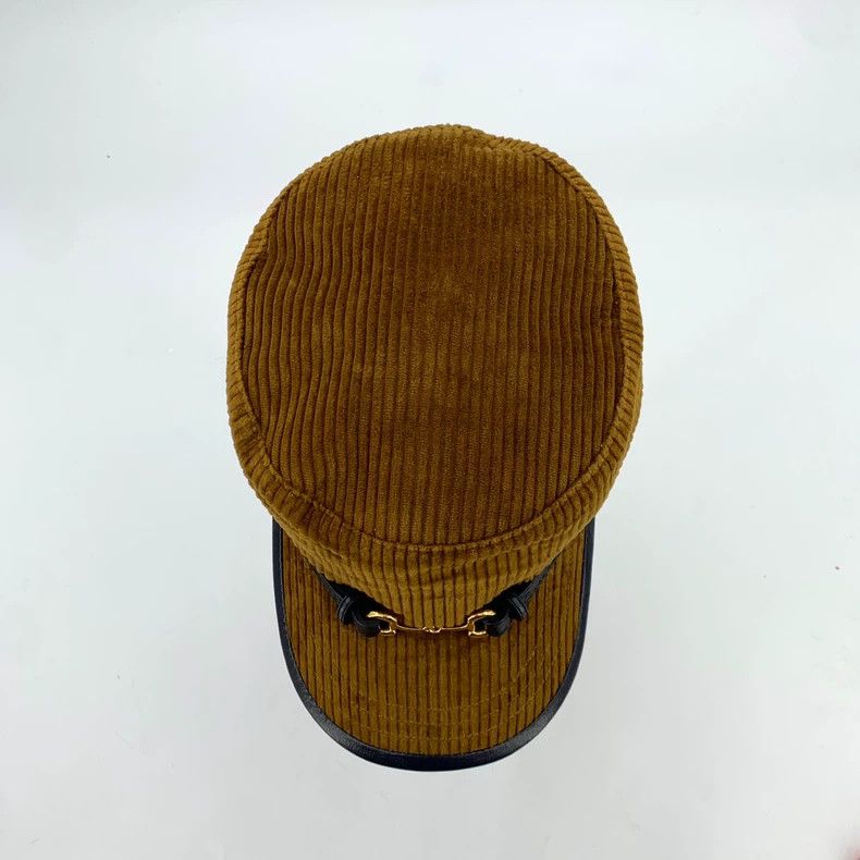 Gucci Gucci Dark brown cotton leather stitching horse buckle vel Size ONE SIZE - 5 Thumbnail