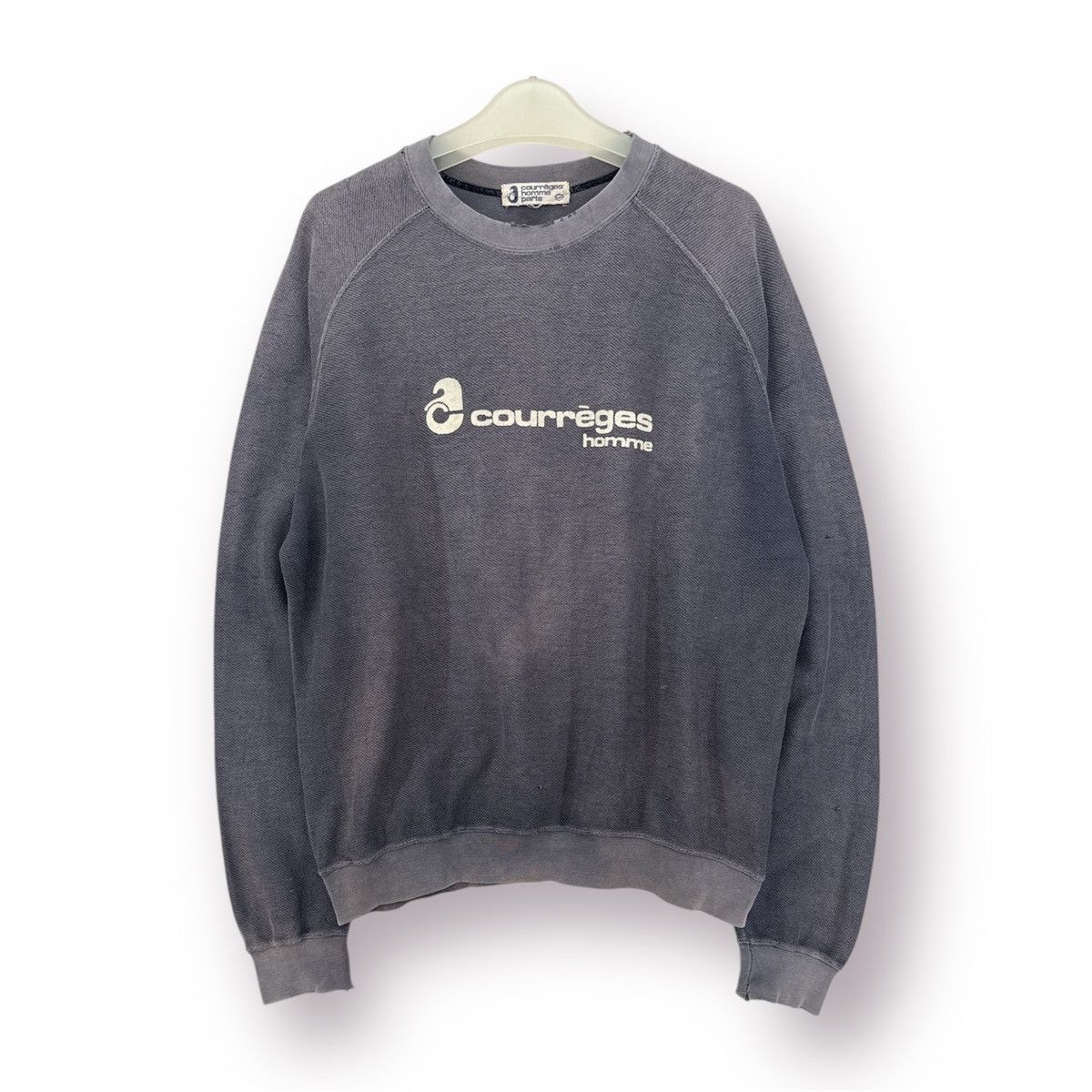 Andre Courreges 🔥 80s Courréges Homme Paris Faded Valour Distressed Sweat Size US M / EU 48-50 / 2 - 1 Thumbnail